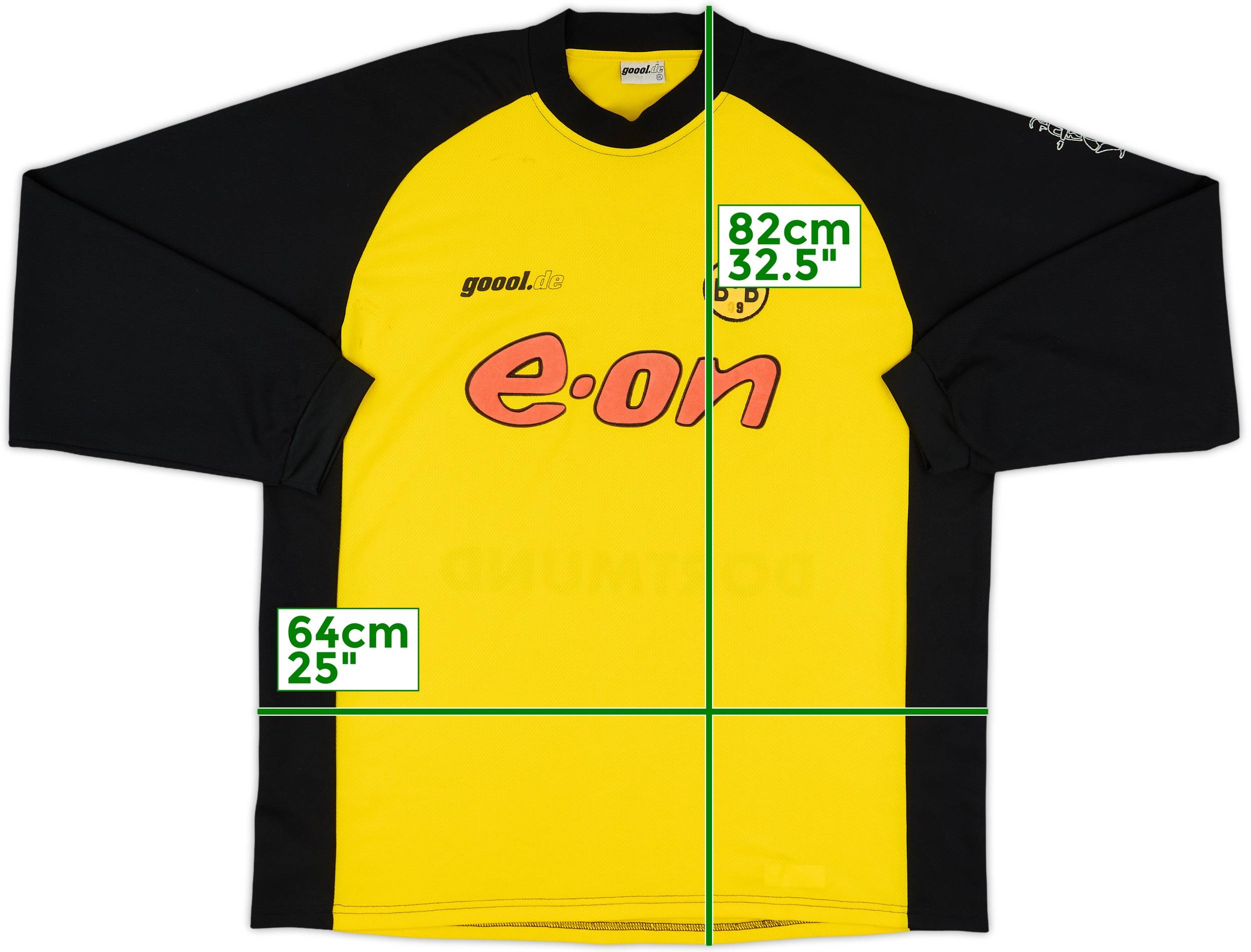 2001-02 Borussia Dortmund Home L/S Shirt - 4/10 - (XXL)