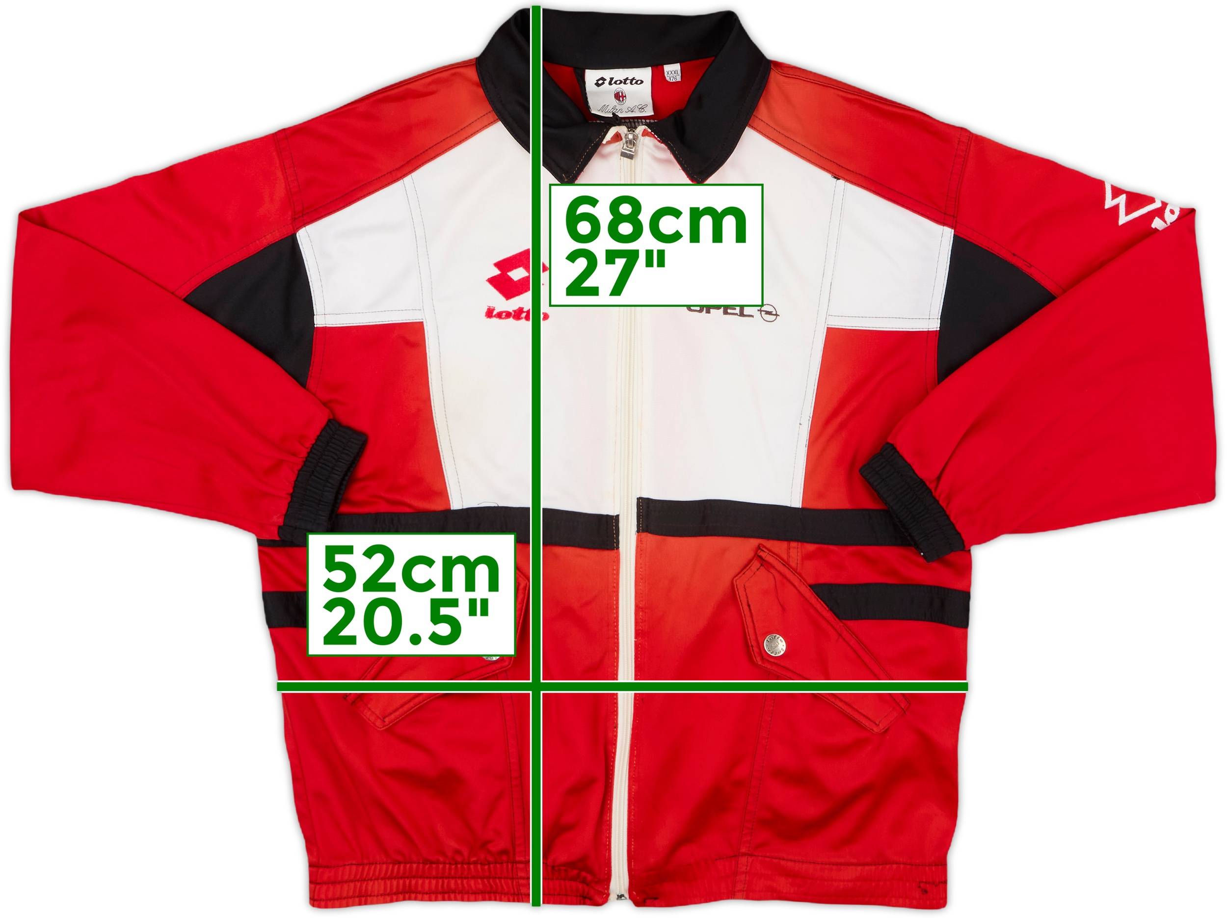 1994-96 AC Milan Lotto Track Jacket - 4/10 - (XL.Boys)