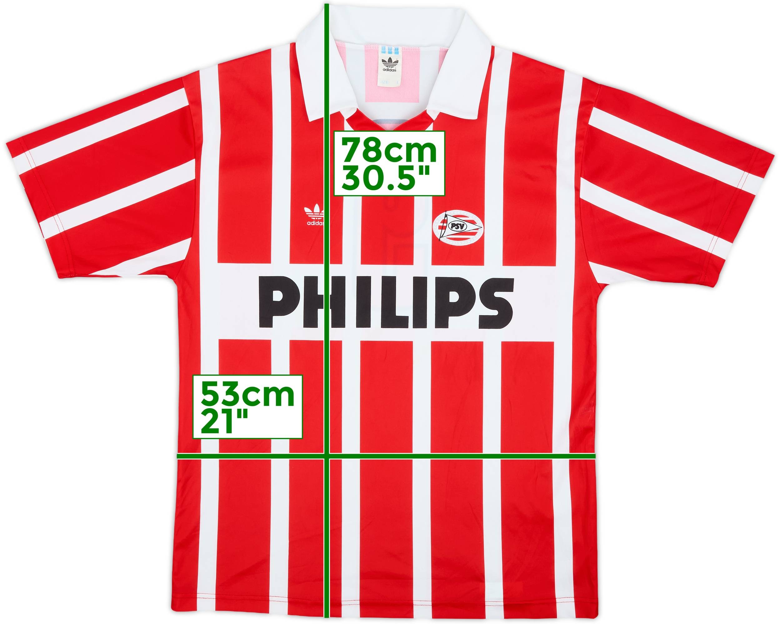 ビンテージ！psv 90-92 ユニフォーム 1992-94 PSV Home Shirt (Romario) #9 - 8/10 - (L)