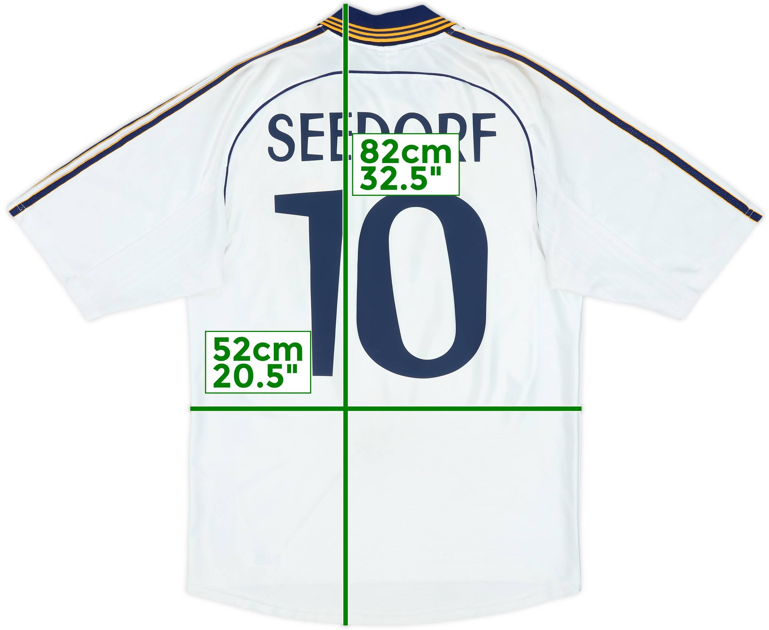 1998-00 Real Madrid Home Shirt Seedorf #10 - 8/10 - (M)