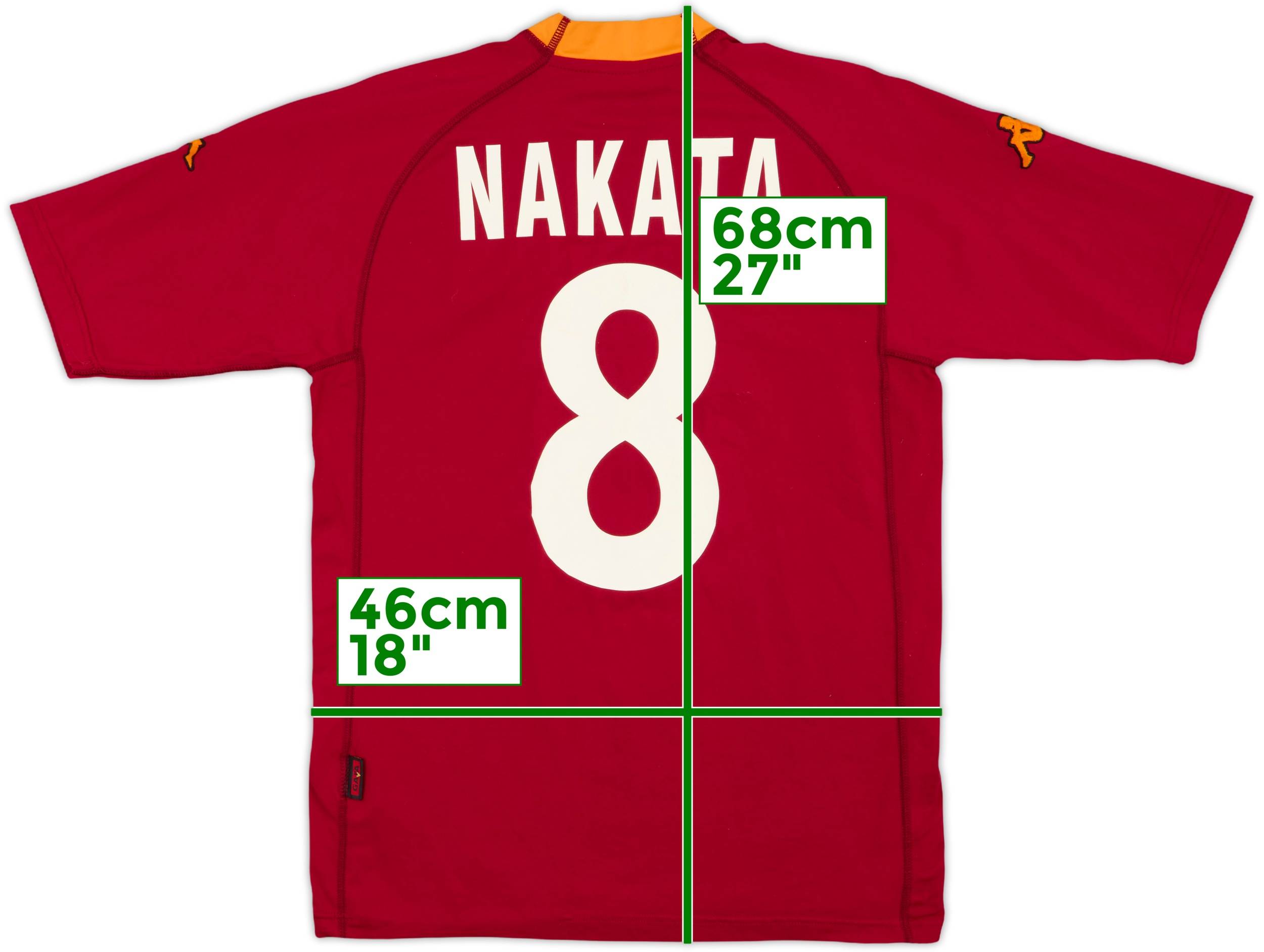 2000-01 Roma Home Shirt Nakata #8 - 7/10 - (L)