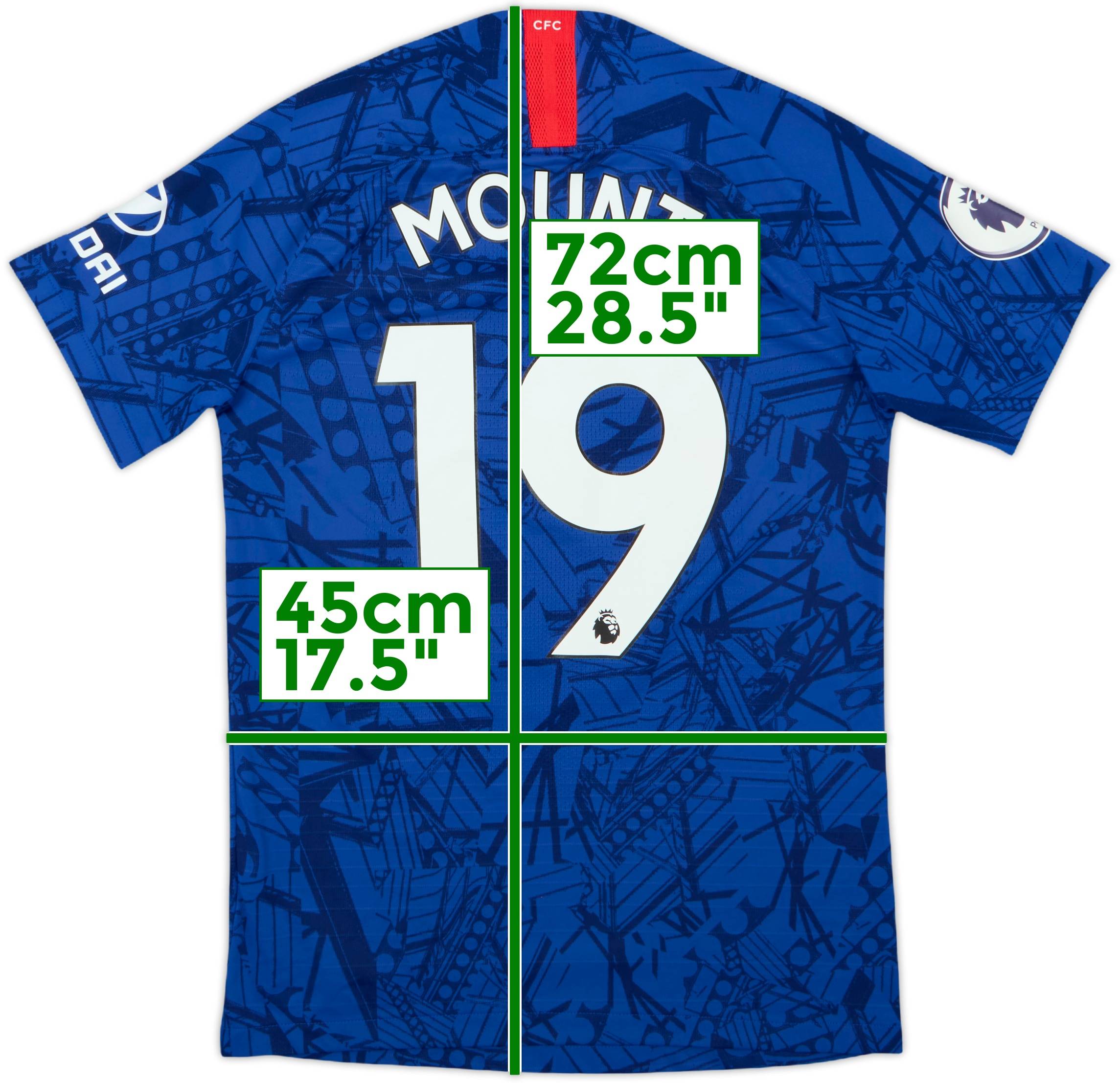 2019-20 Chelsea Authentic Home Shirt Mount #19 - 9/10 - (S)