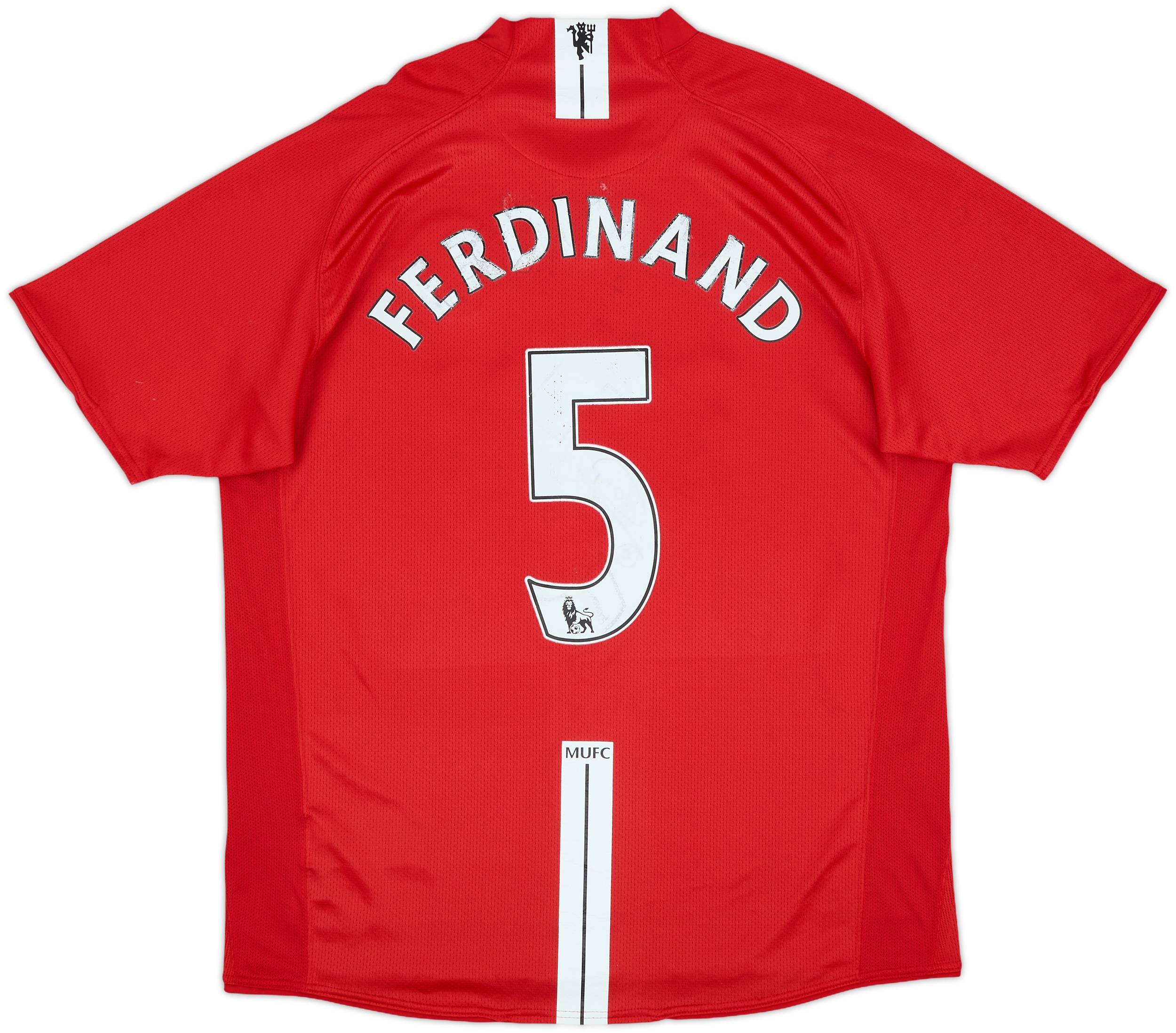 2007-09 Manchester United Home Shirt Ferdinand #5 5/10 (L)