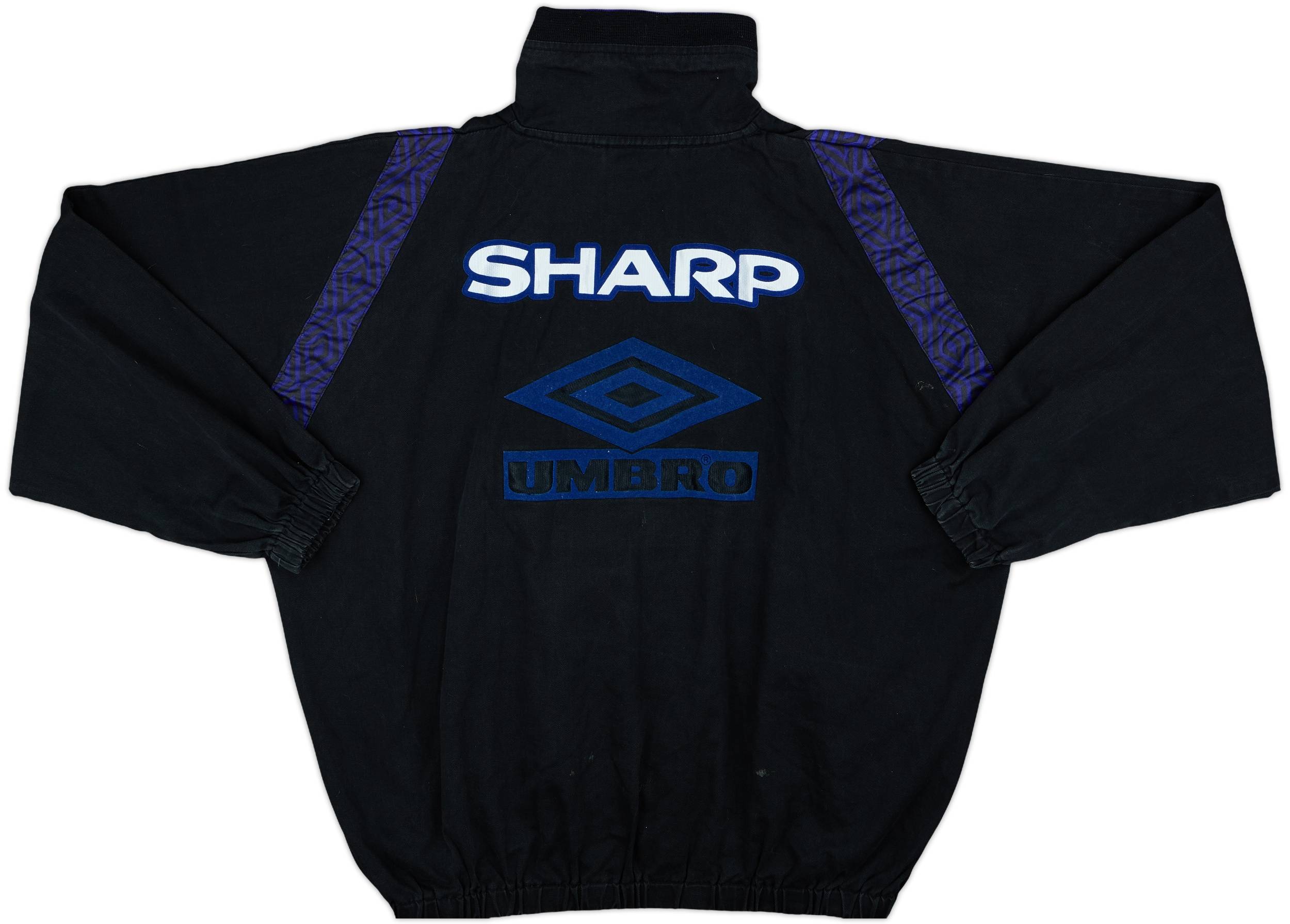 1996-97 Manchester United Umbro 1/4 Zip Drill Top - 8/10 - (XL)