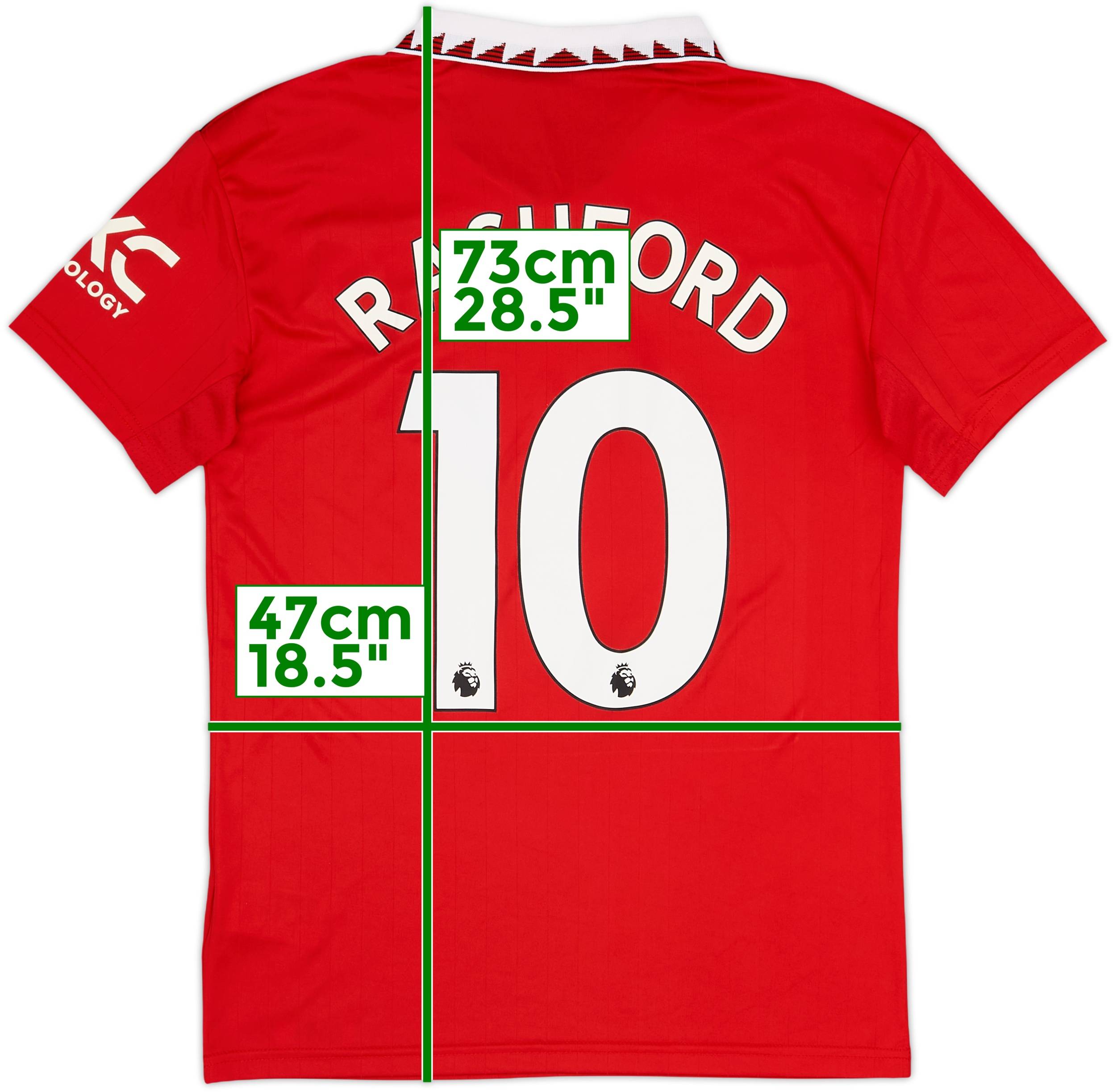 2022-23 Manchester United Home Shirt Rashford #10 - 10/10 - (S)