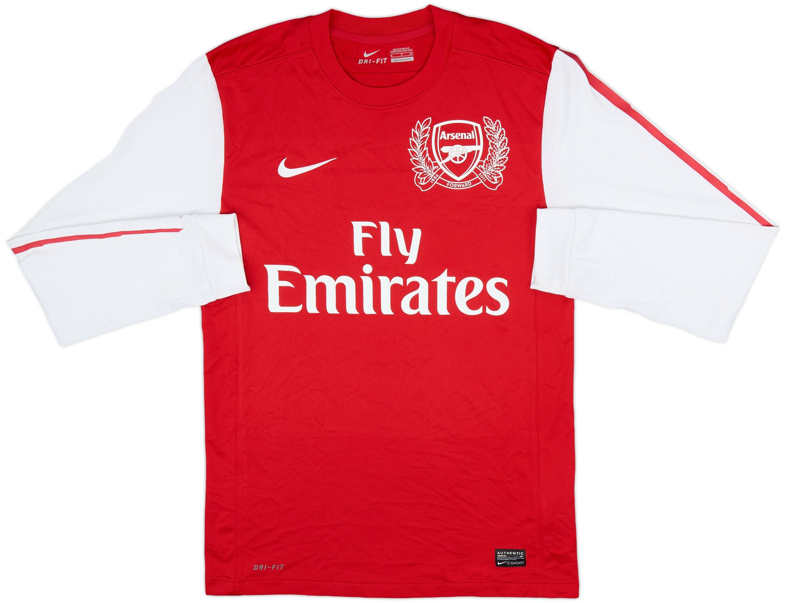 2011-12 Arsenal Home L/S Shirt Nasri #8 - 8/10 - (S)