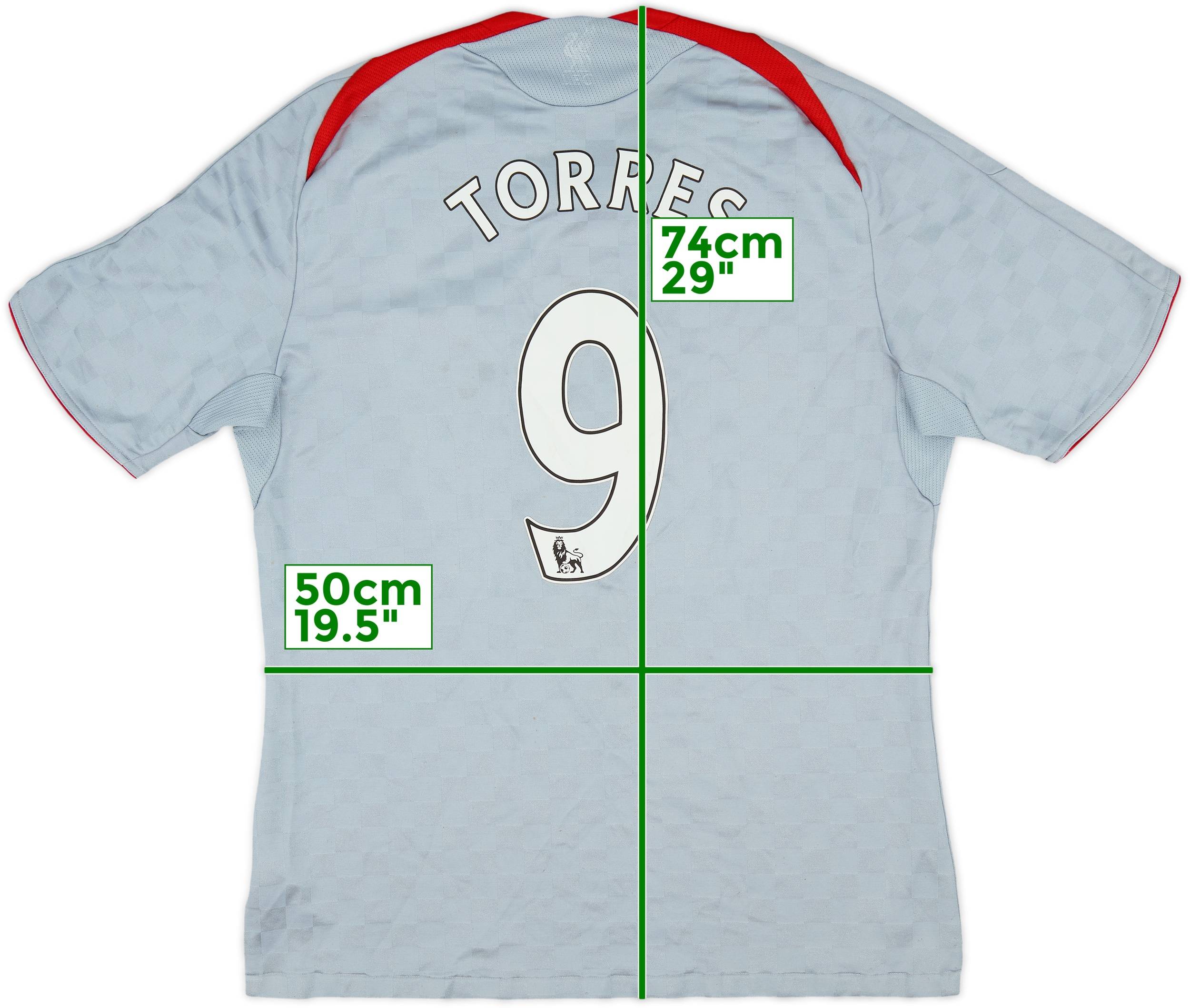 ウェア 09-10 Liverpool AWAY No.9 TORRES 2009-10 Liverpool Away Shirt Torres #9 - 7/10 - (XXL)