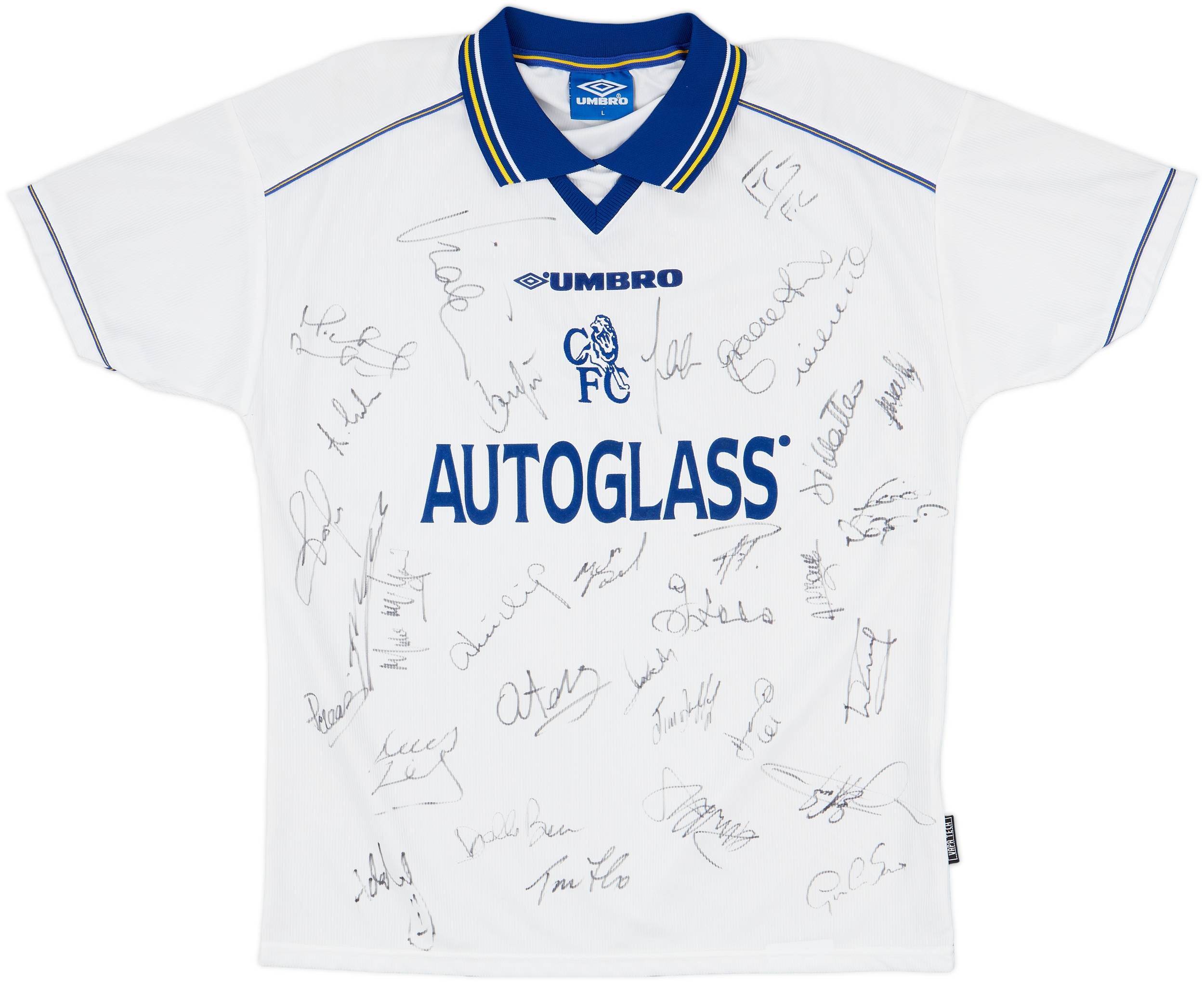 1998-00 Chelsea Squad Signed Away Shirt - 10/10 - (L)