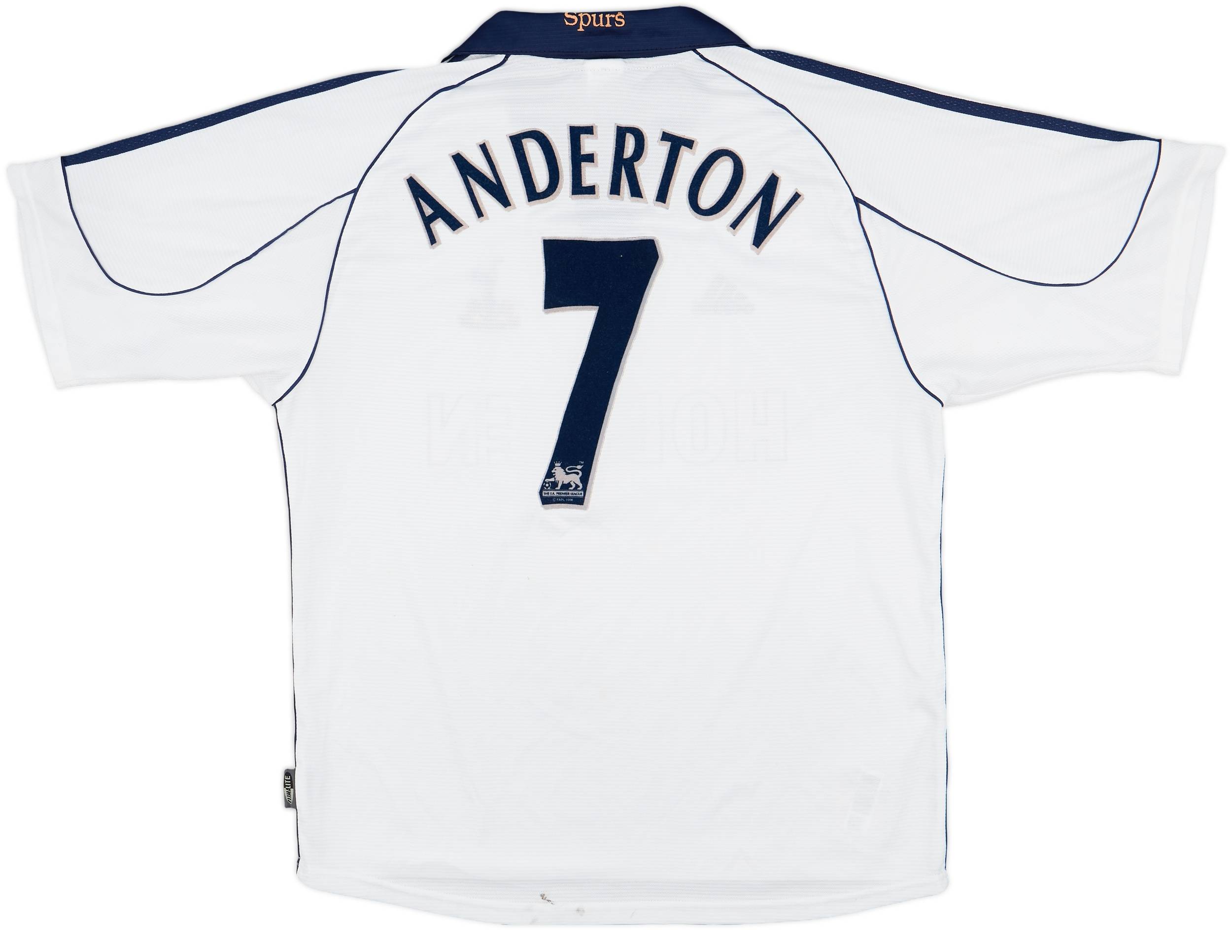1999-01 Tottenham Home Shirt Anderton #7 - 5/10 - (M)