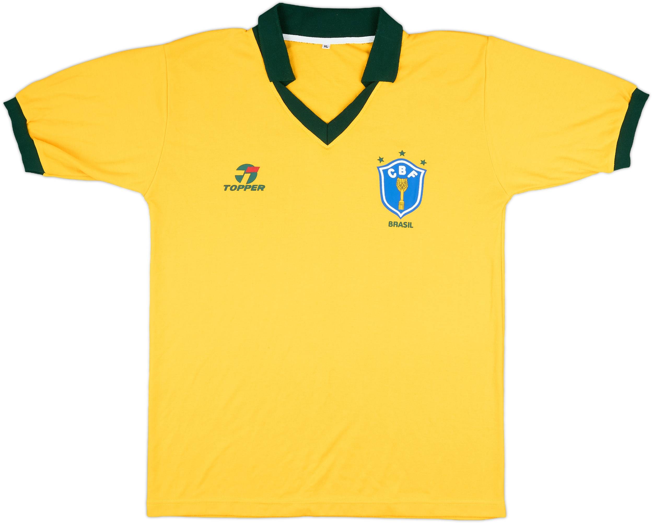 1985-88 Brazil Home Shirt - 9/10 - (XL)