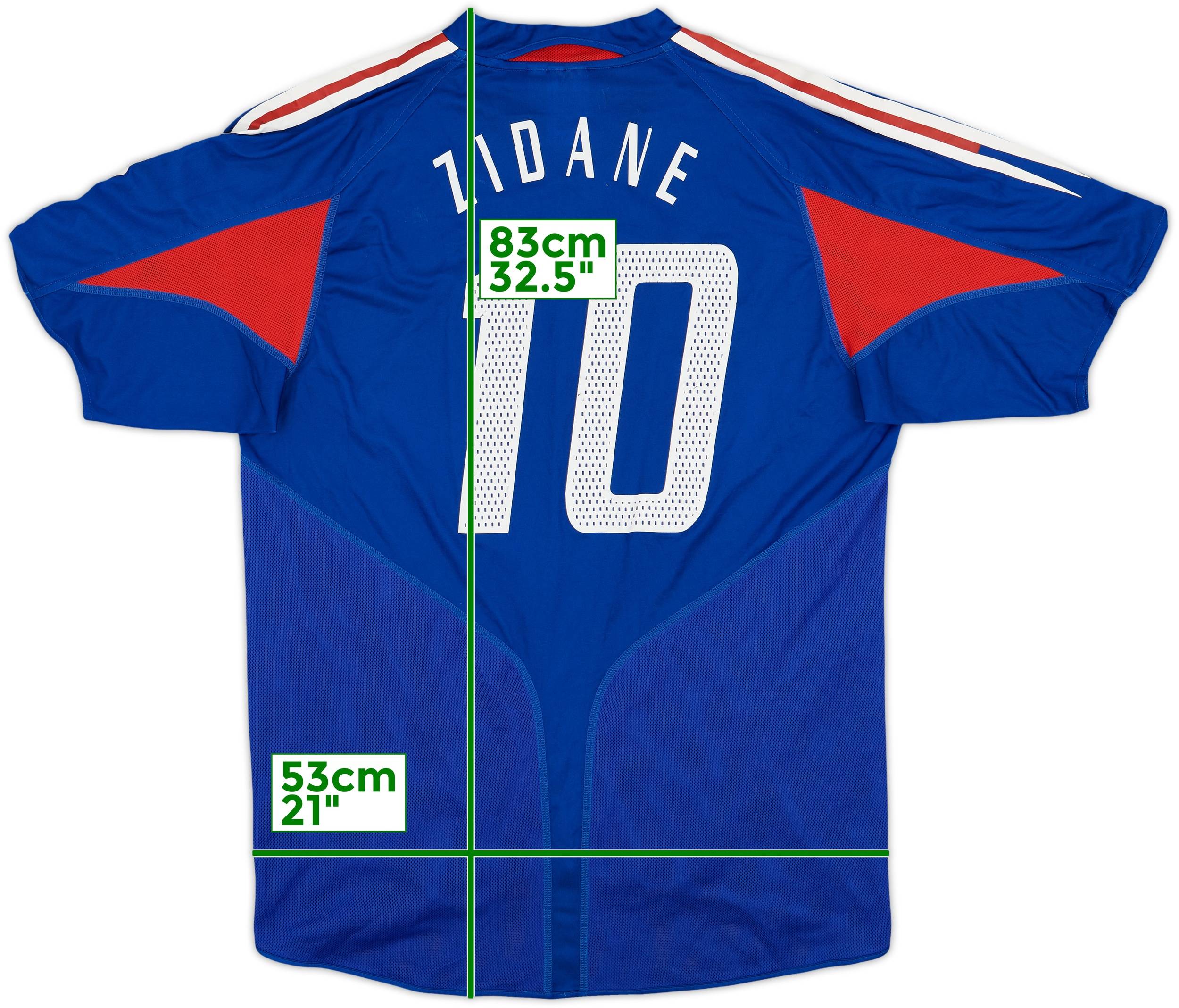 2004-06 France Home Shirt Zidane #10 - 9/10 - (L)