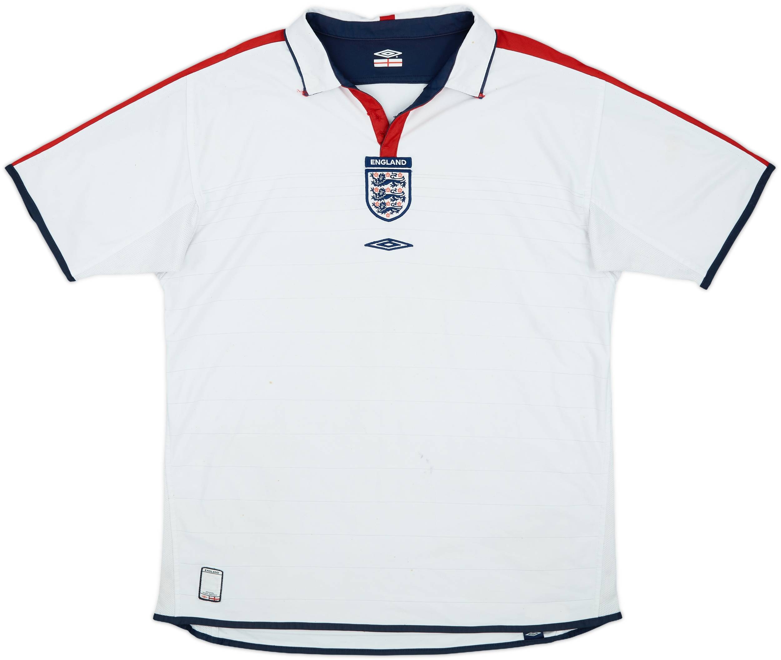 2003-05 England Home Shirt - 4/10 - (XL)