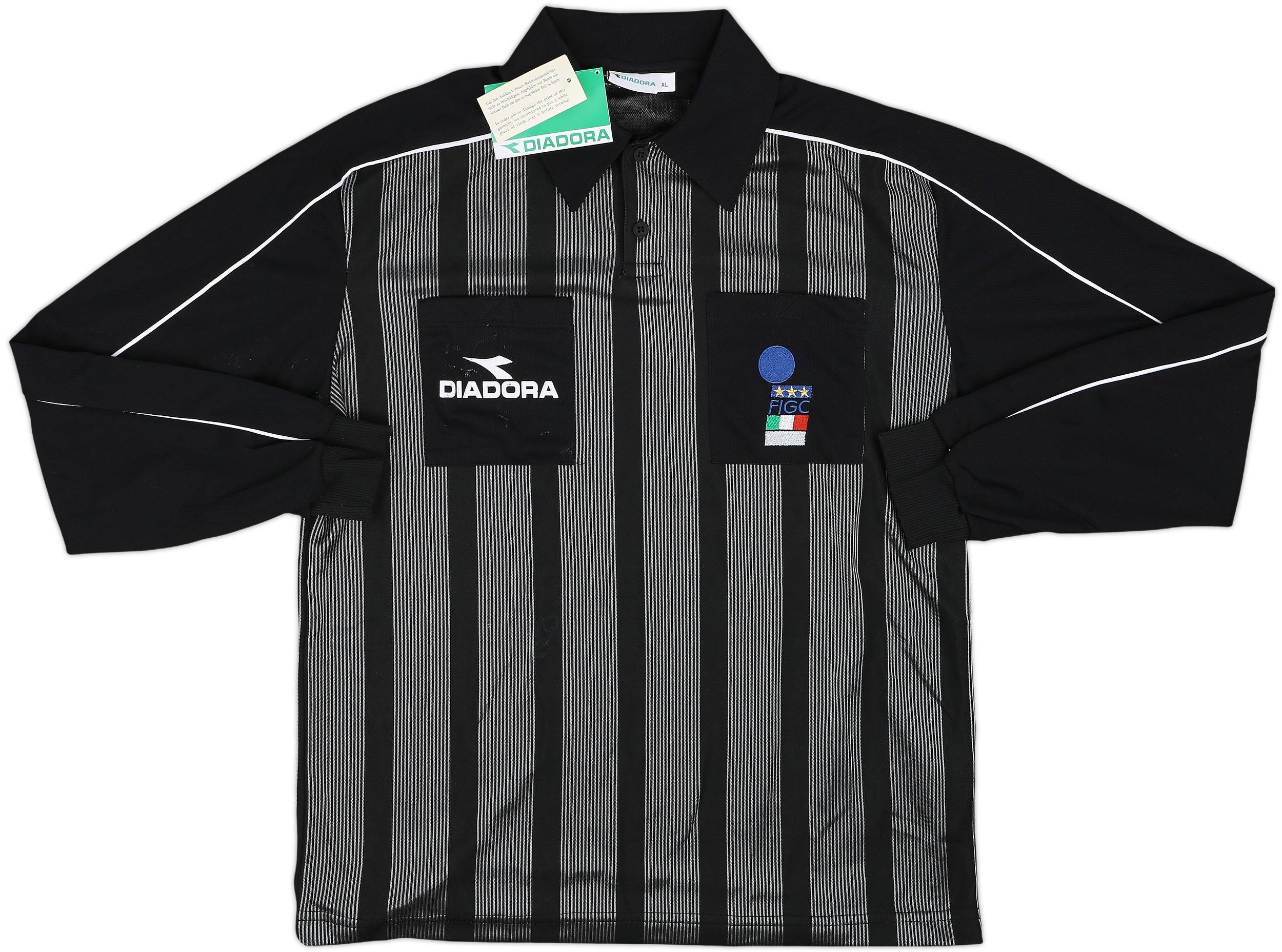 1990s Italy FIGC Diadora Referee L/S Shirt (XL)
