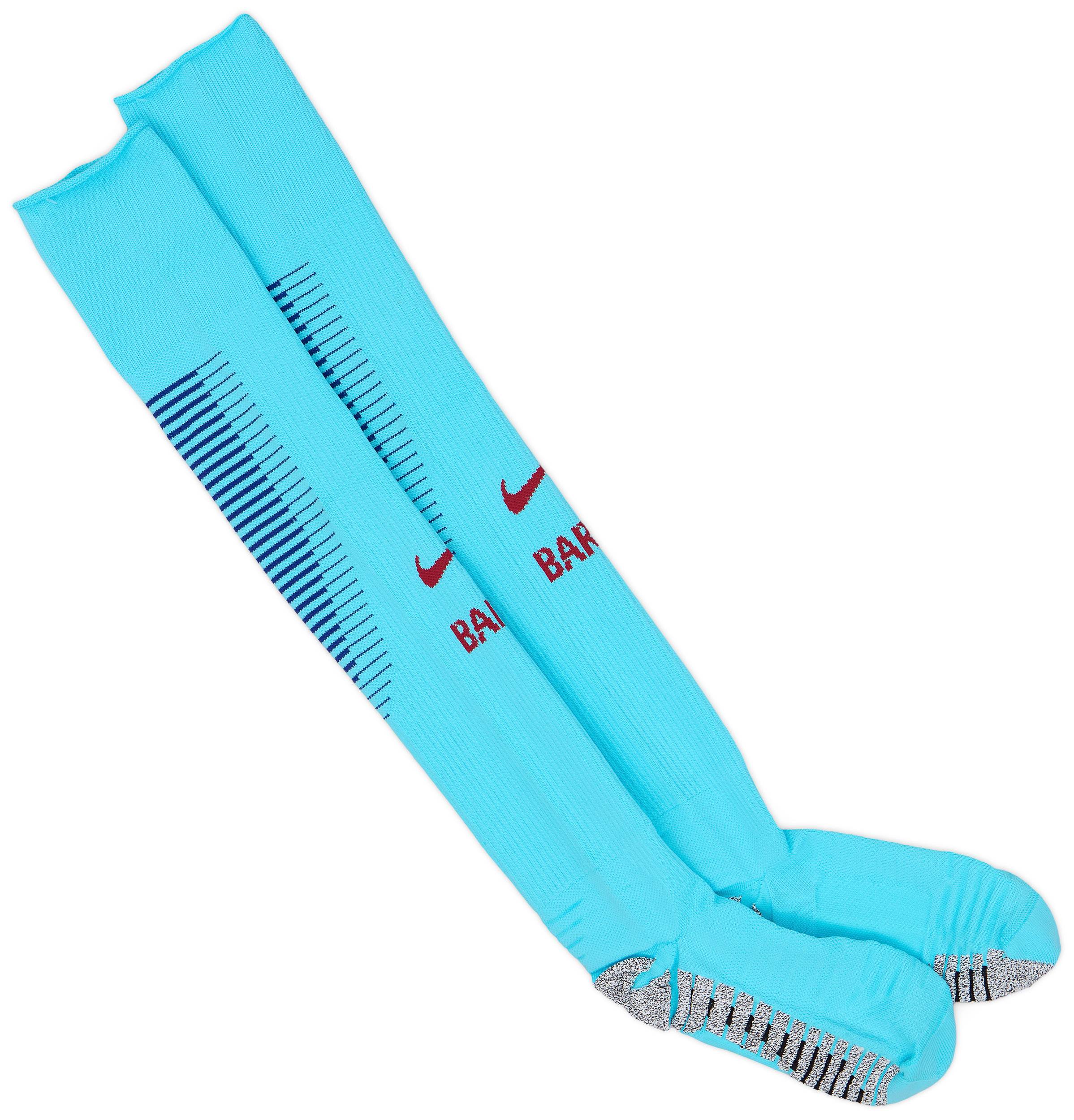 2017 18 Barcelona Player Issue Away Socks