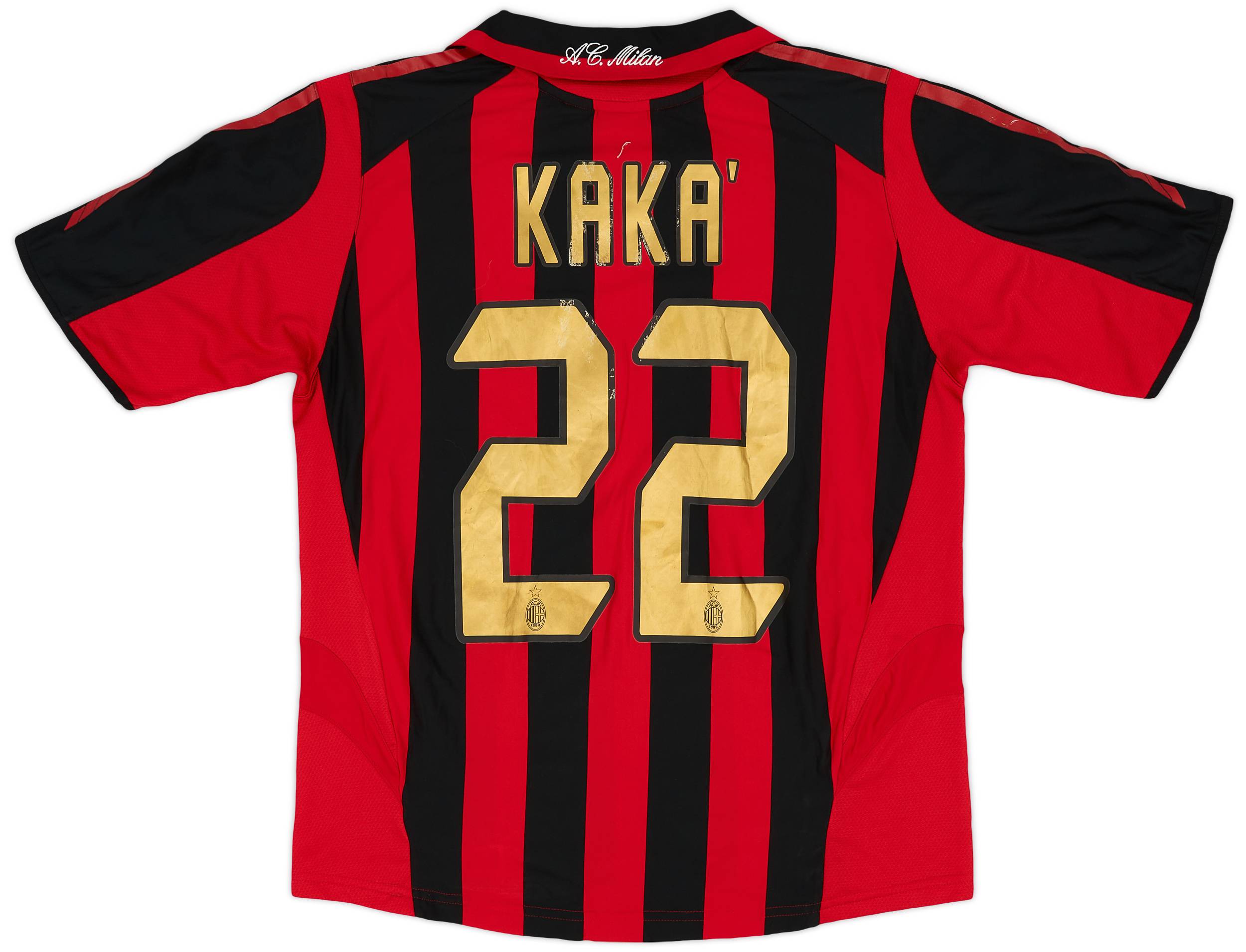 2005-06 AC Milan Home Shirt Kaka #22 - 5/10 - (L.Boys)