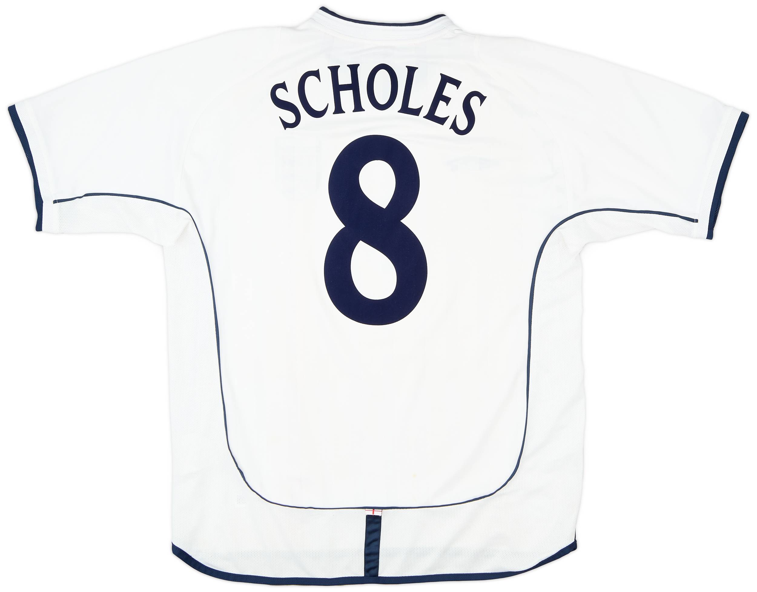 ワンピなど最旬ア！ England 2001-03 Home (L) - 6/10 - #8 Scholes Shirt トップス