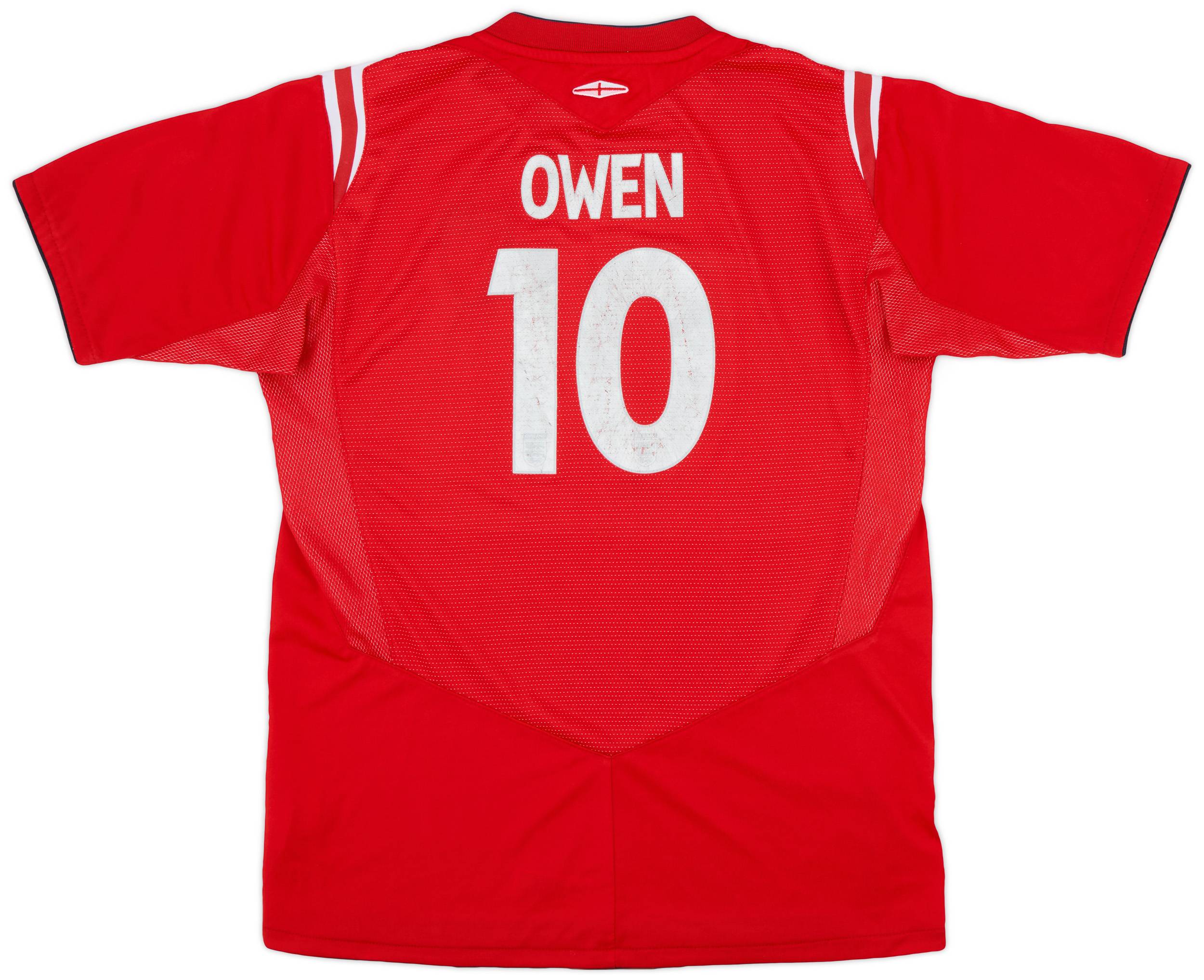 2004-06 England Away Shirt Owen #10 - 6/10 - (XL.Boys)
