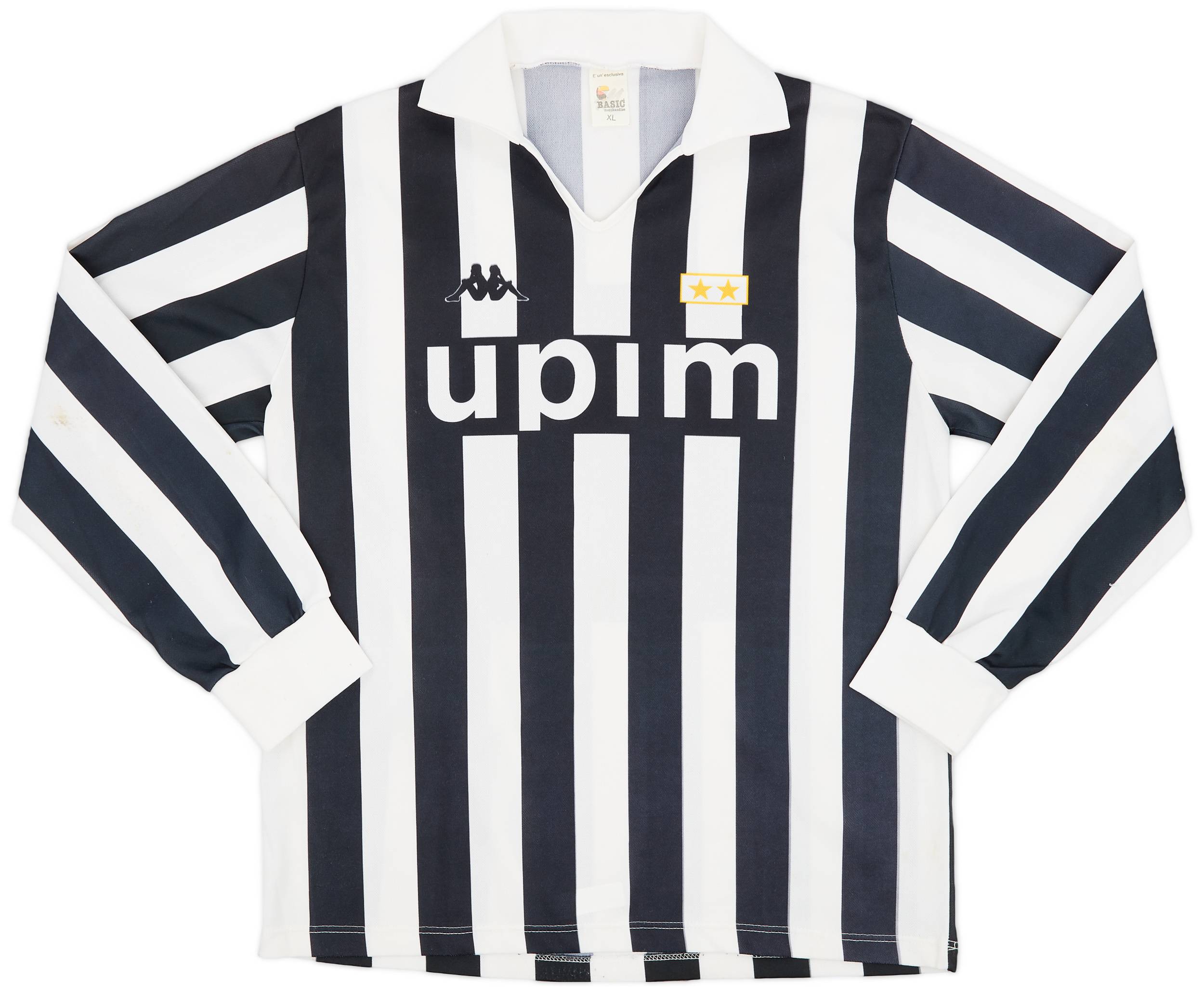 1991-92 Juventus Basic Home L/S Shirt #11 - 8/10 - (XL)