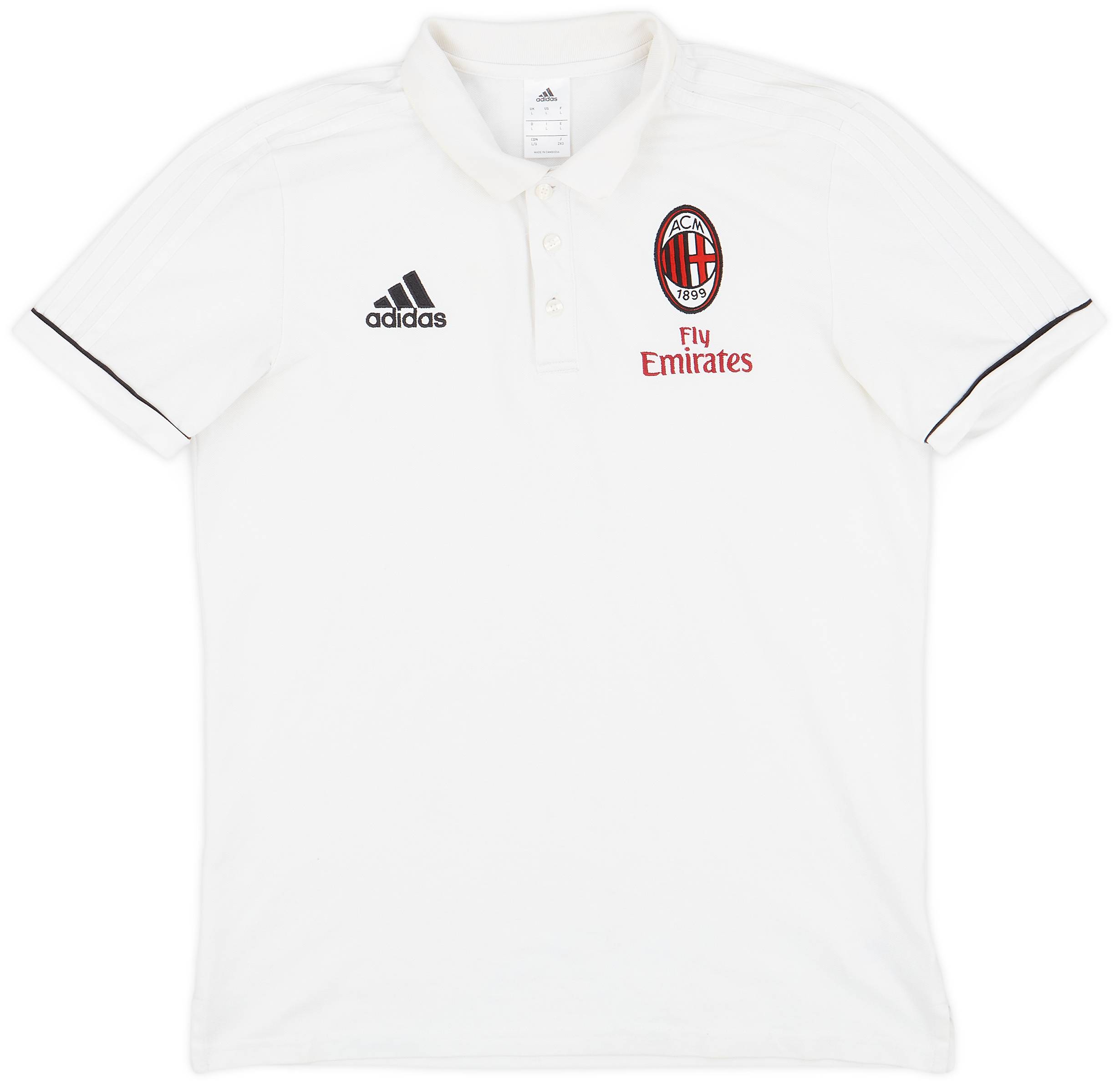 2017-18 AC Milan adidas Polo Shirt - 9/10 - (L)
