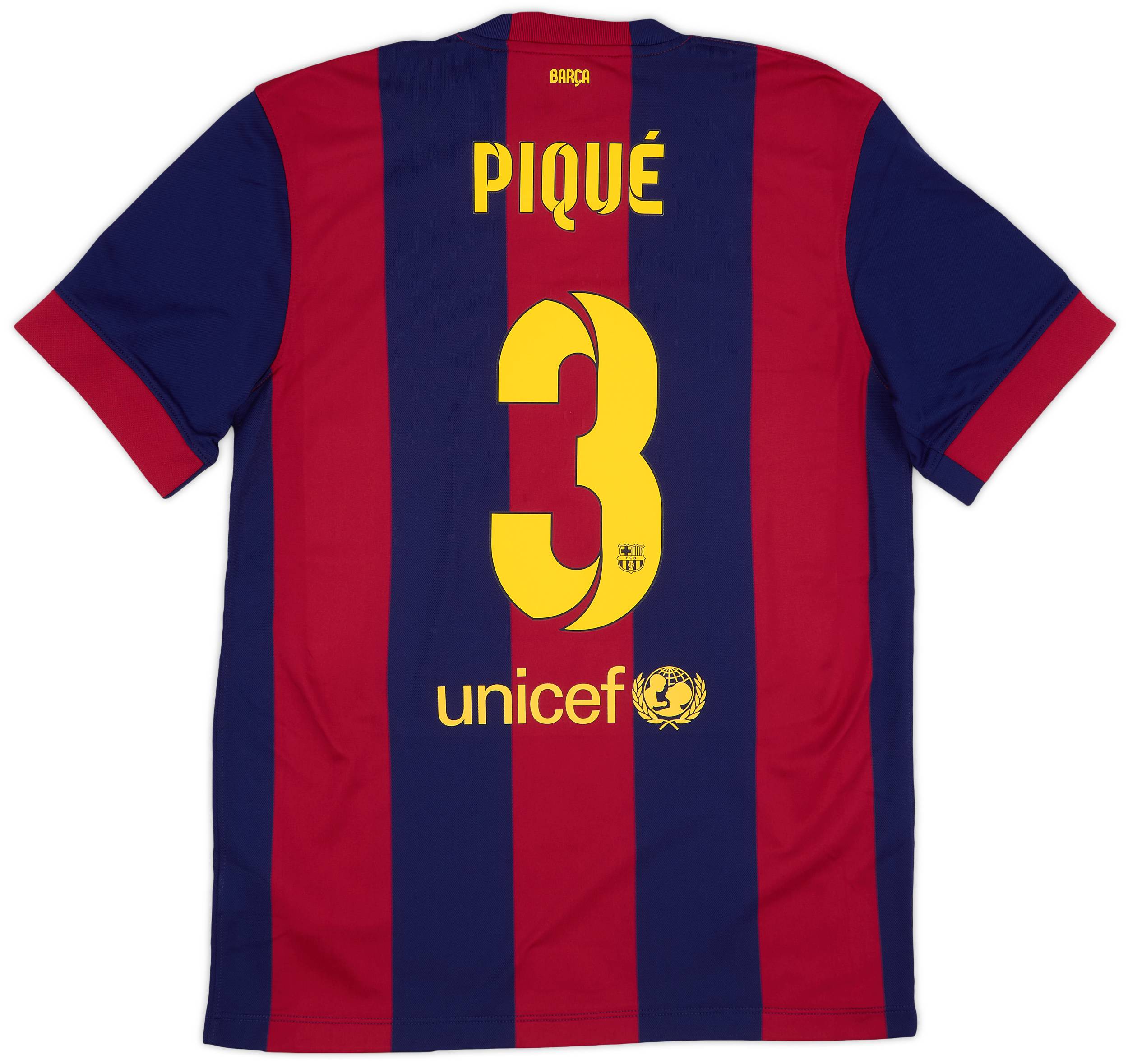 2014-15 Barcelona Home Shirt Pique #3 (M)