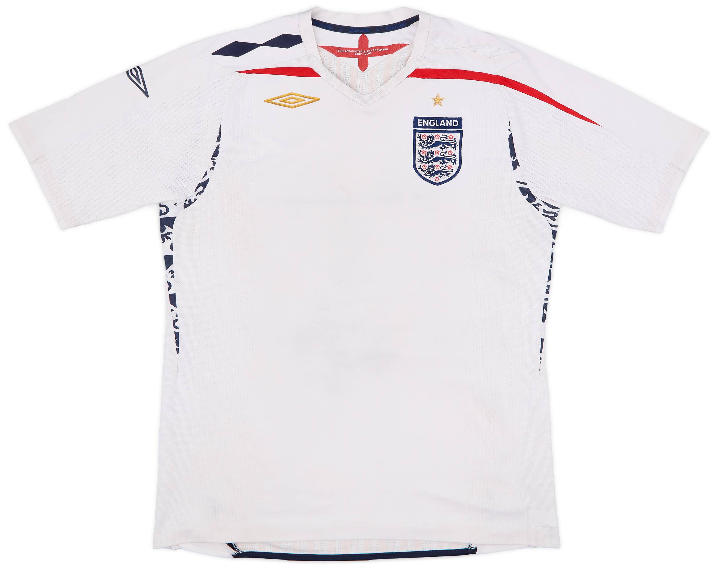 2007-09 England Home Shirt - 5/10 - (L)