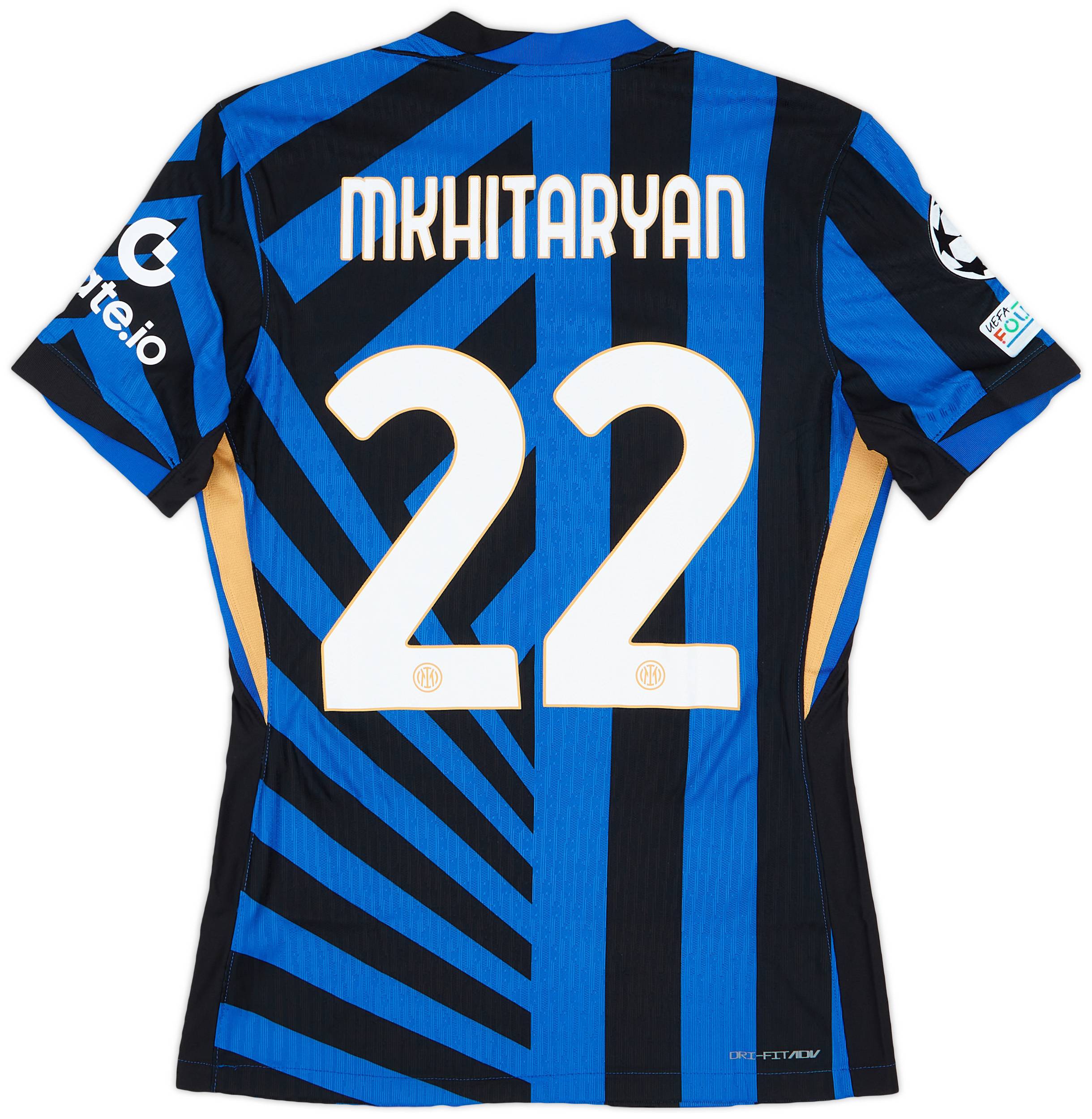 2024 25 Inter Milan Match Issue Champions League Home Shirt Mkhitaryan 22