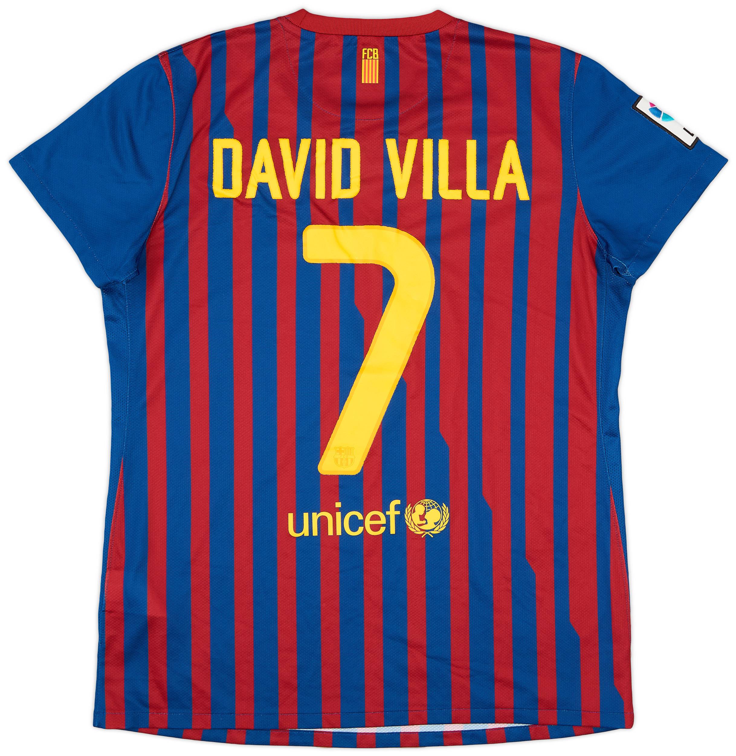 2011-12 Barcelona Home Shirt David Villa #7 - 5/10 - (Women's L)