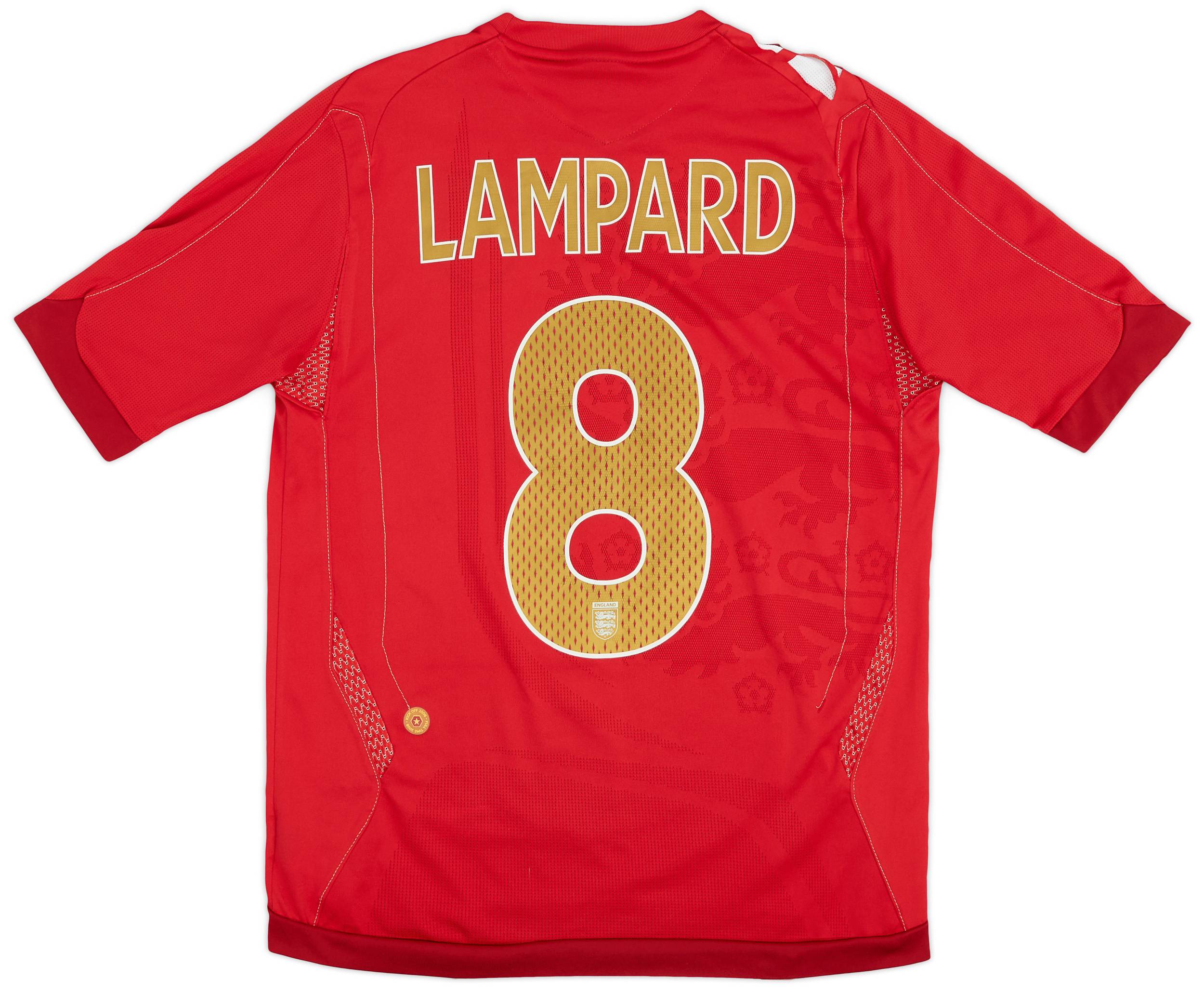 2006-08 England Away Shirt Lampard #8 - 7/10 - (XL.Boys)