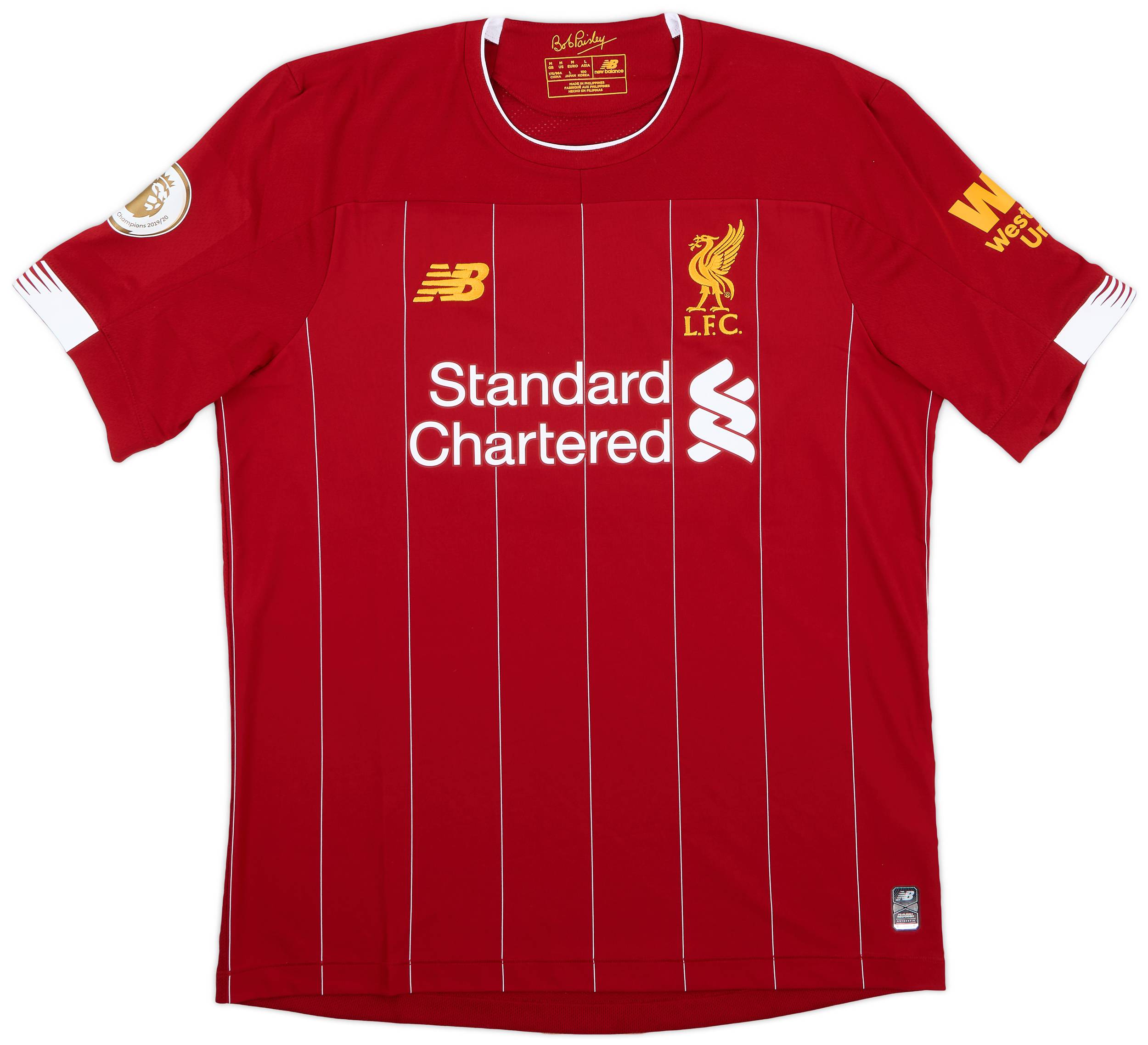 Liverpool FC 19-20 チャンピオン ユニフォーム 2019-20 Liverpool Home Shirt Champions 19-20' - 8/10 - (M)