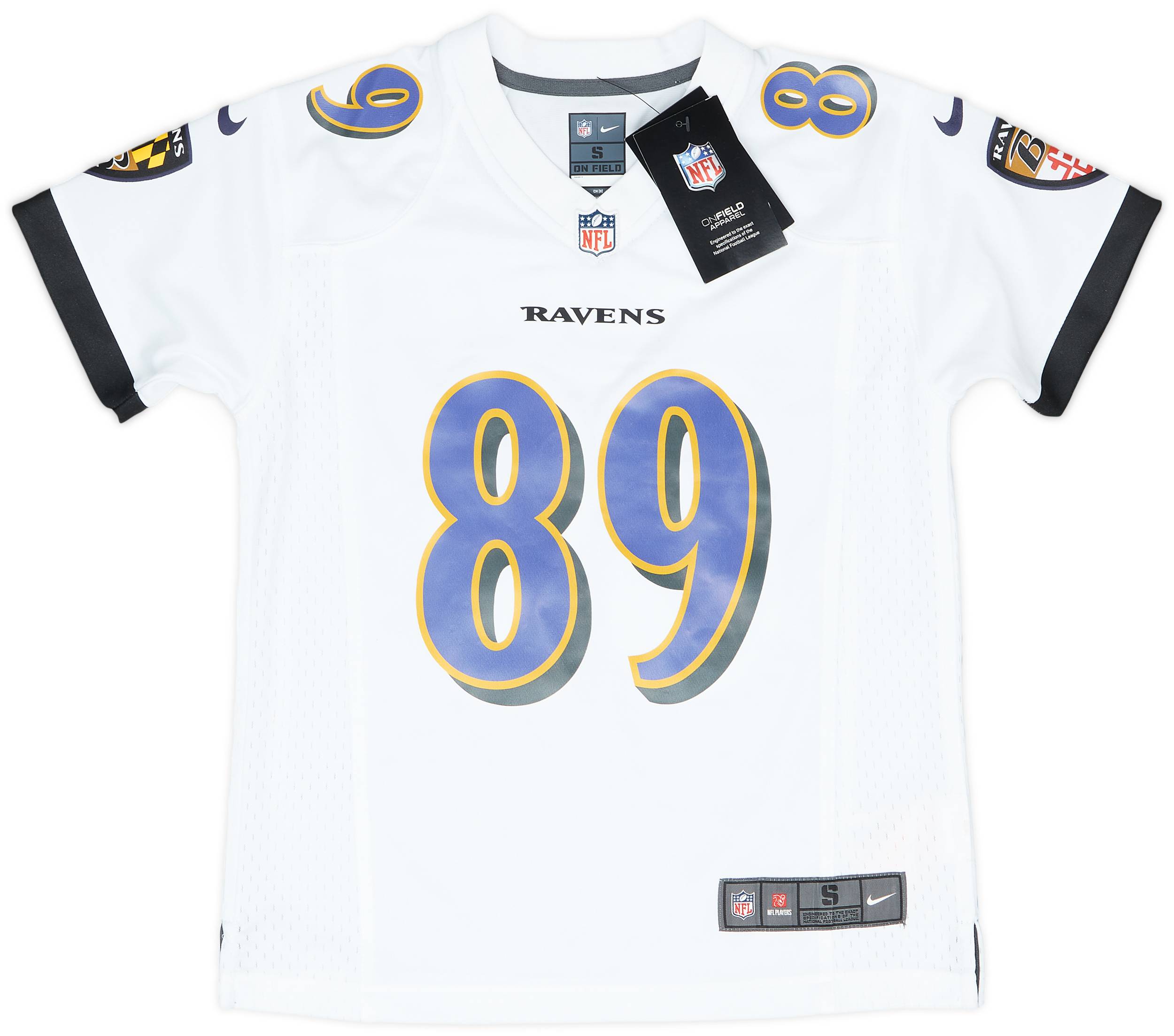 2018 24 Baltimore Ravens Andrews 89 Nike Game Away Jersey S.Boys