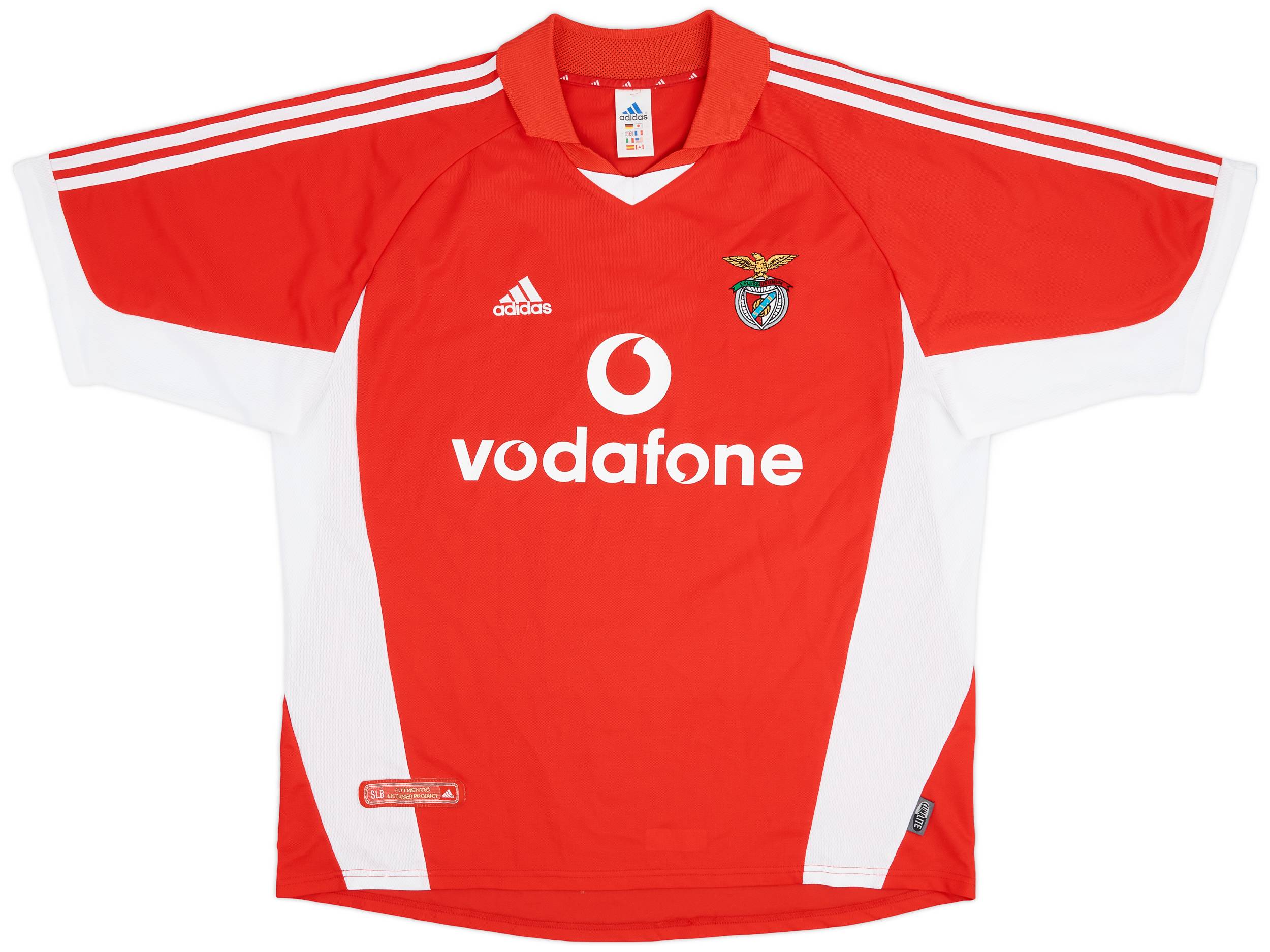 2001-02 Benfica Home Shirt - 9/10 - (XL)