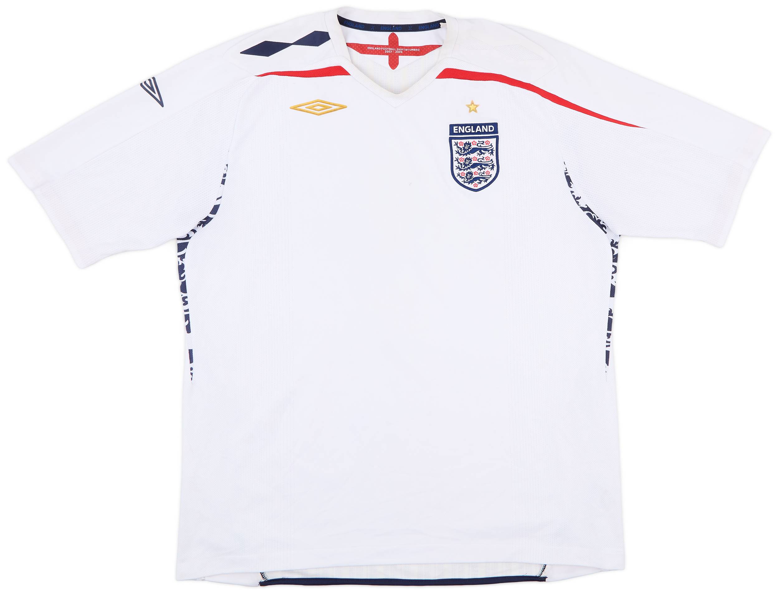 2007-09 England Home Shirt - 6/10 - (XXL)