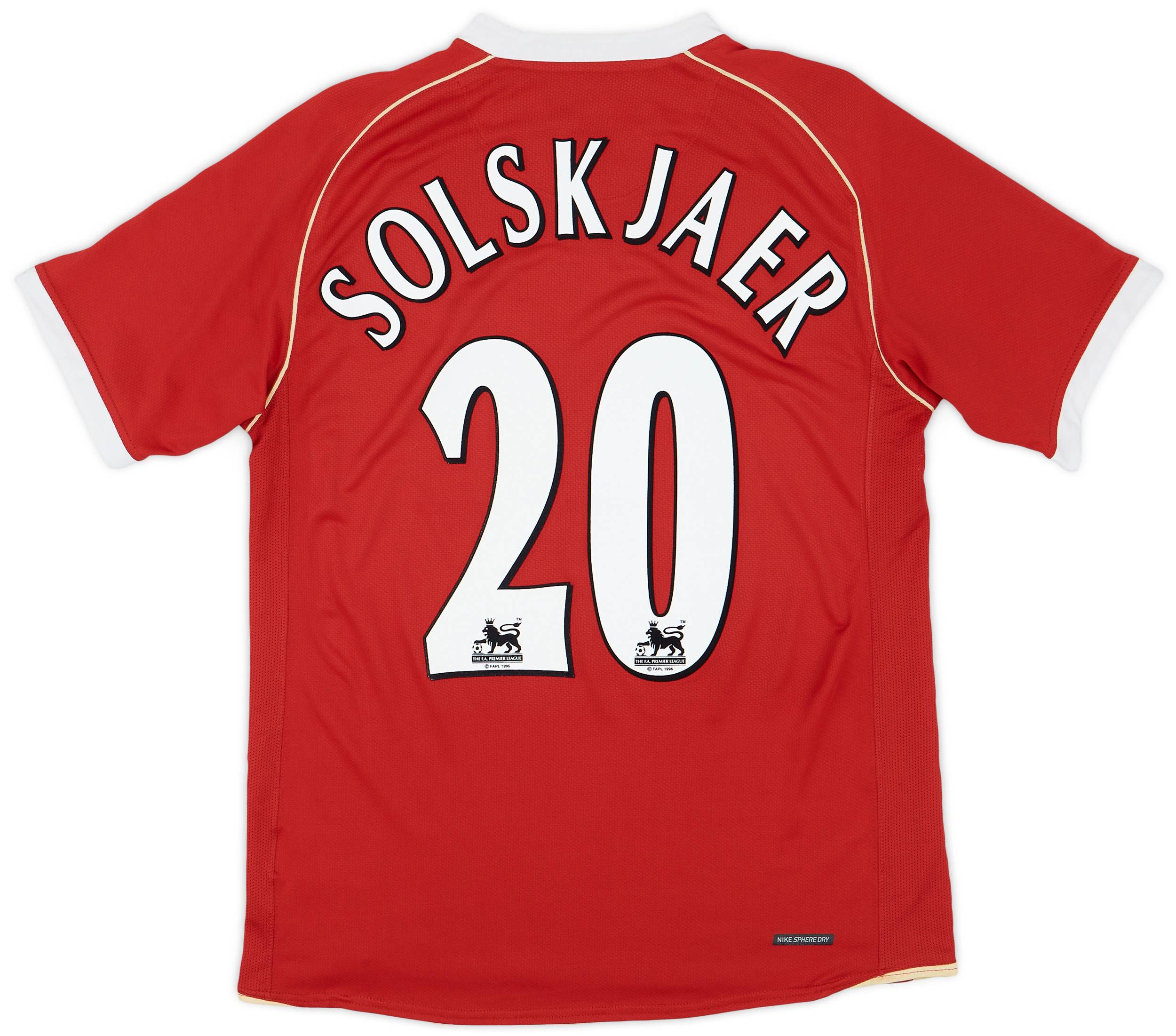 2006-07 Manchester United Home Shirt Solskjaer #20 - 7/10 - (M)