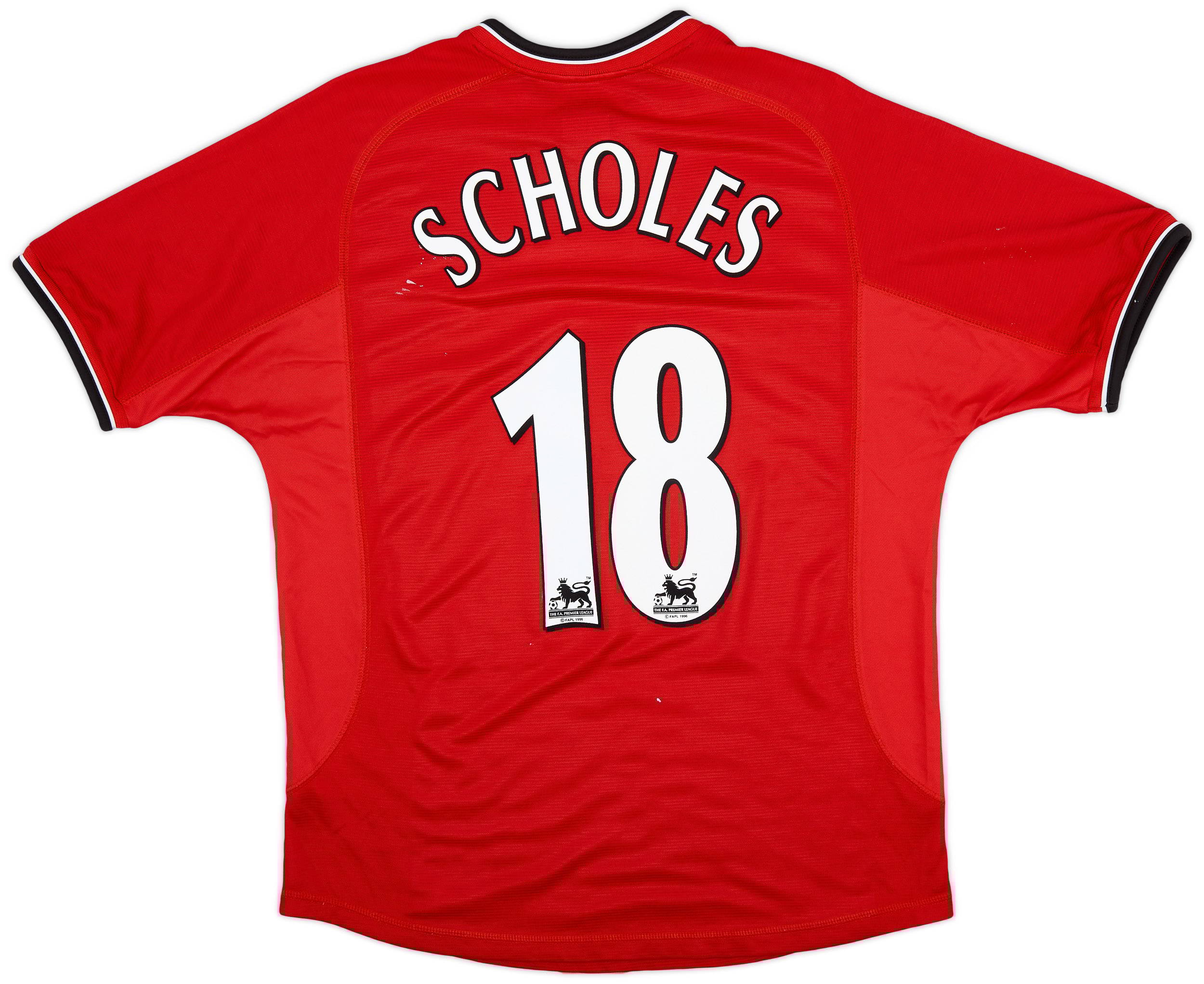 2000-02 Manchester United Home Shirt Scholes #18 - 6/10 - (L)