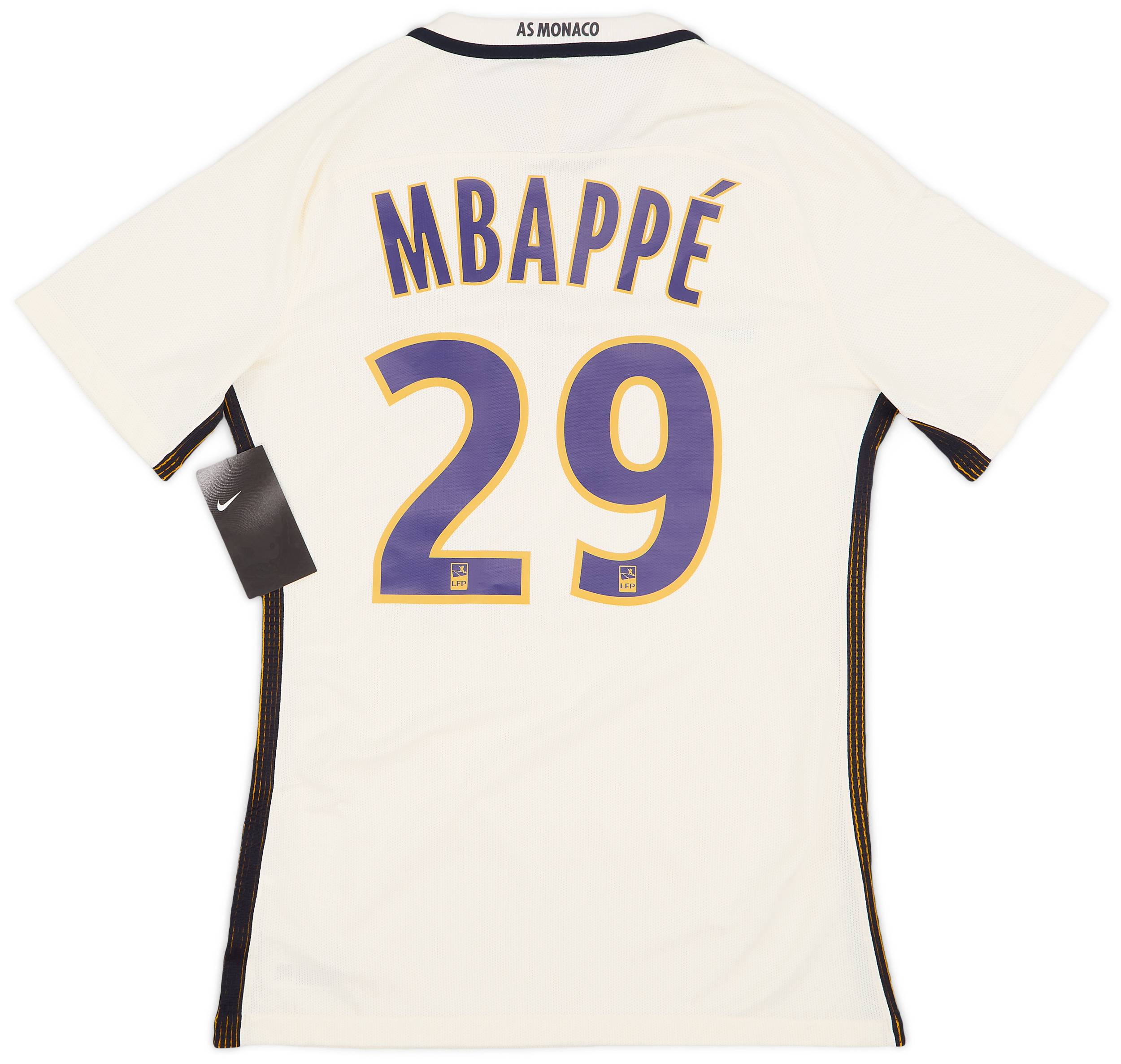 モナコ 16/17 #29 ムバッペ ユニフォーム 2016-17 Monaco Player Issue Away Shirt Mbappe #29 (M)