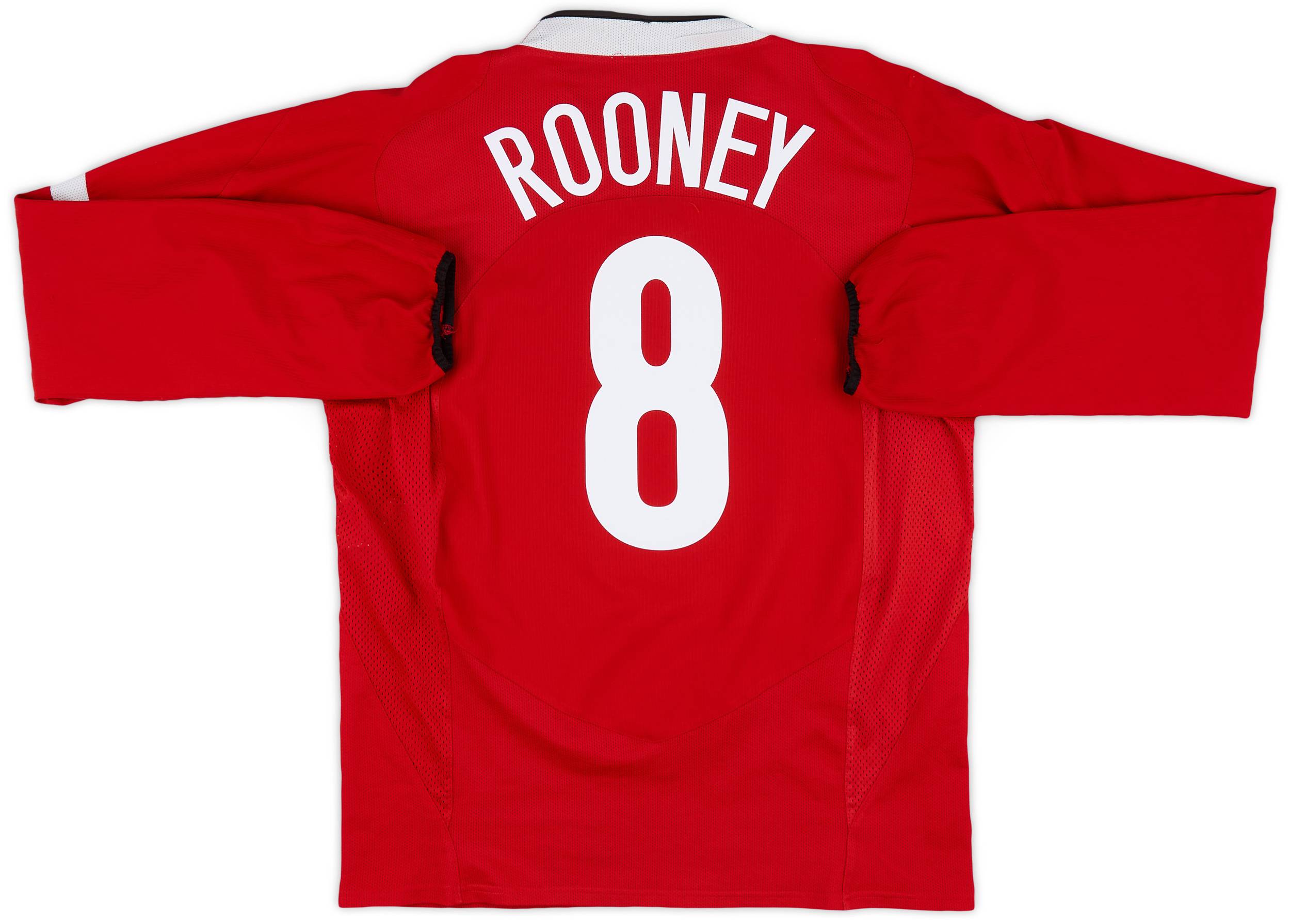 2004-06 Manchester United Home L/S Shirt Rooney #8 - 8/10 - (L)