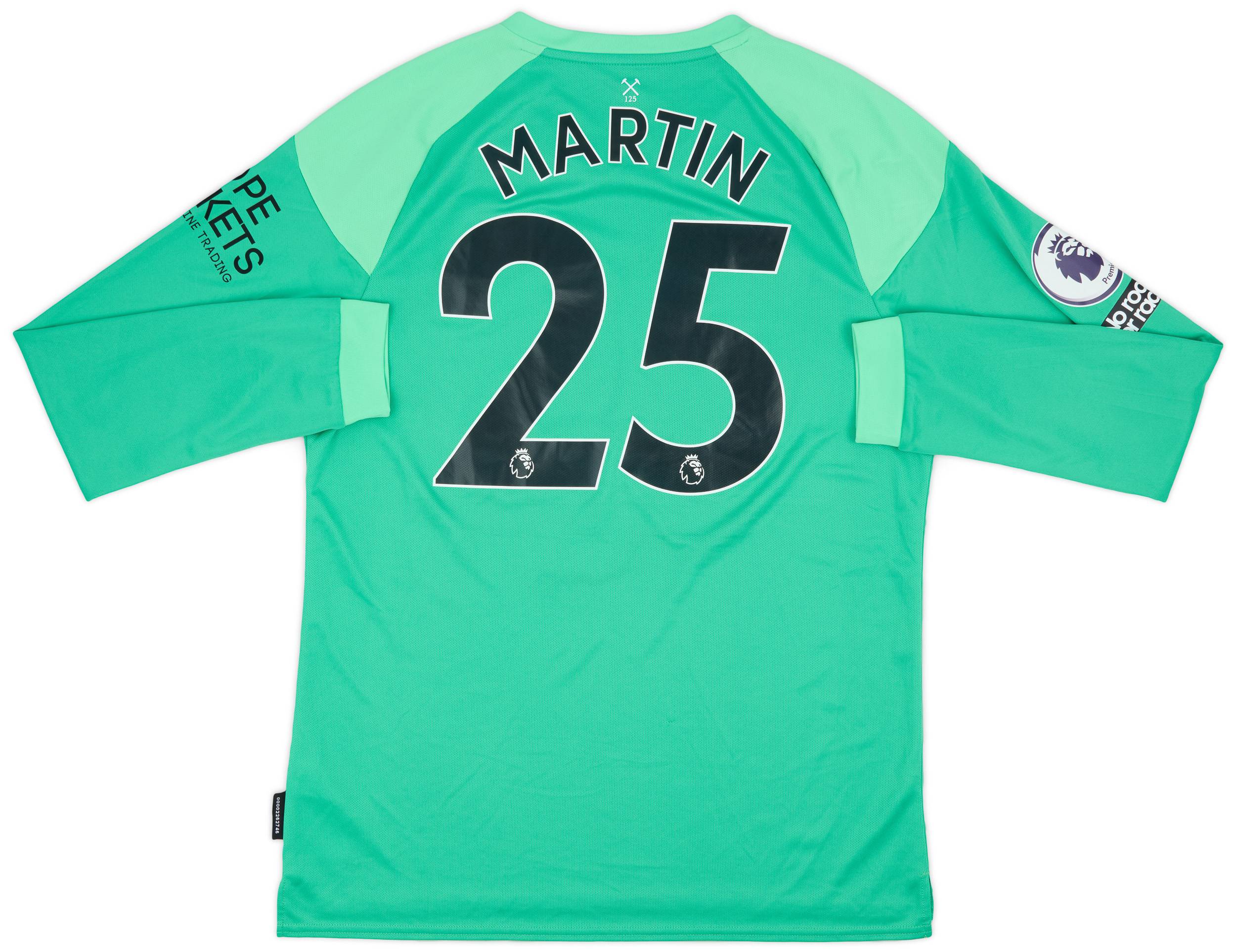 2020-21 West Ham Match Issue GK Shirt Martin #25