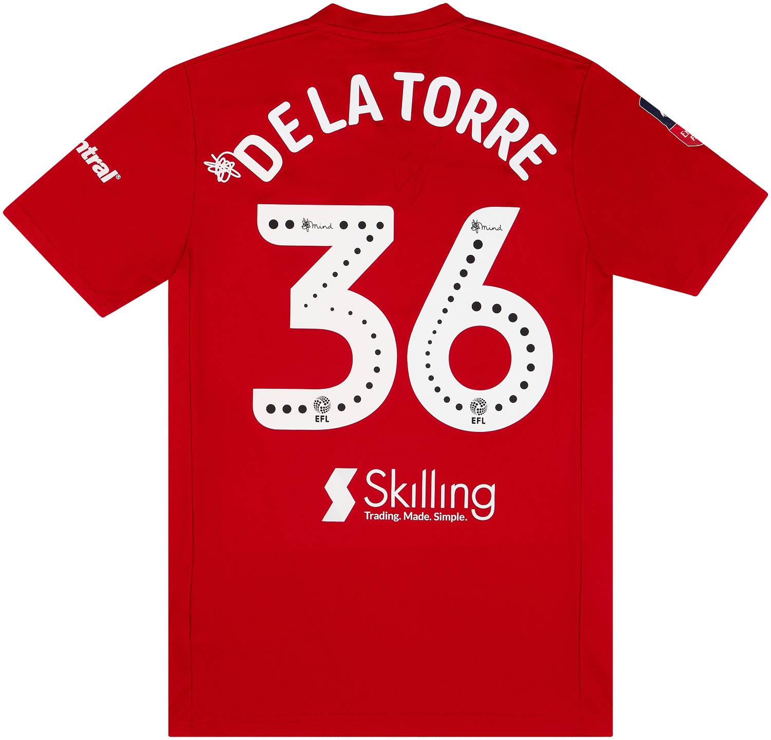 2019-20 Fulham Match Issue FA Cup Signed Away Shirt De La Torre #36 (v Man City)