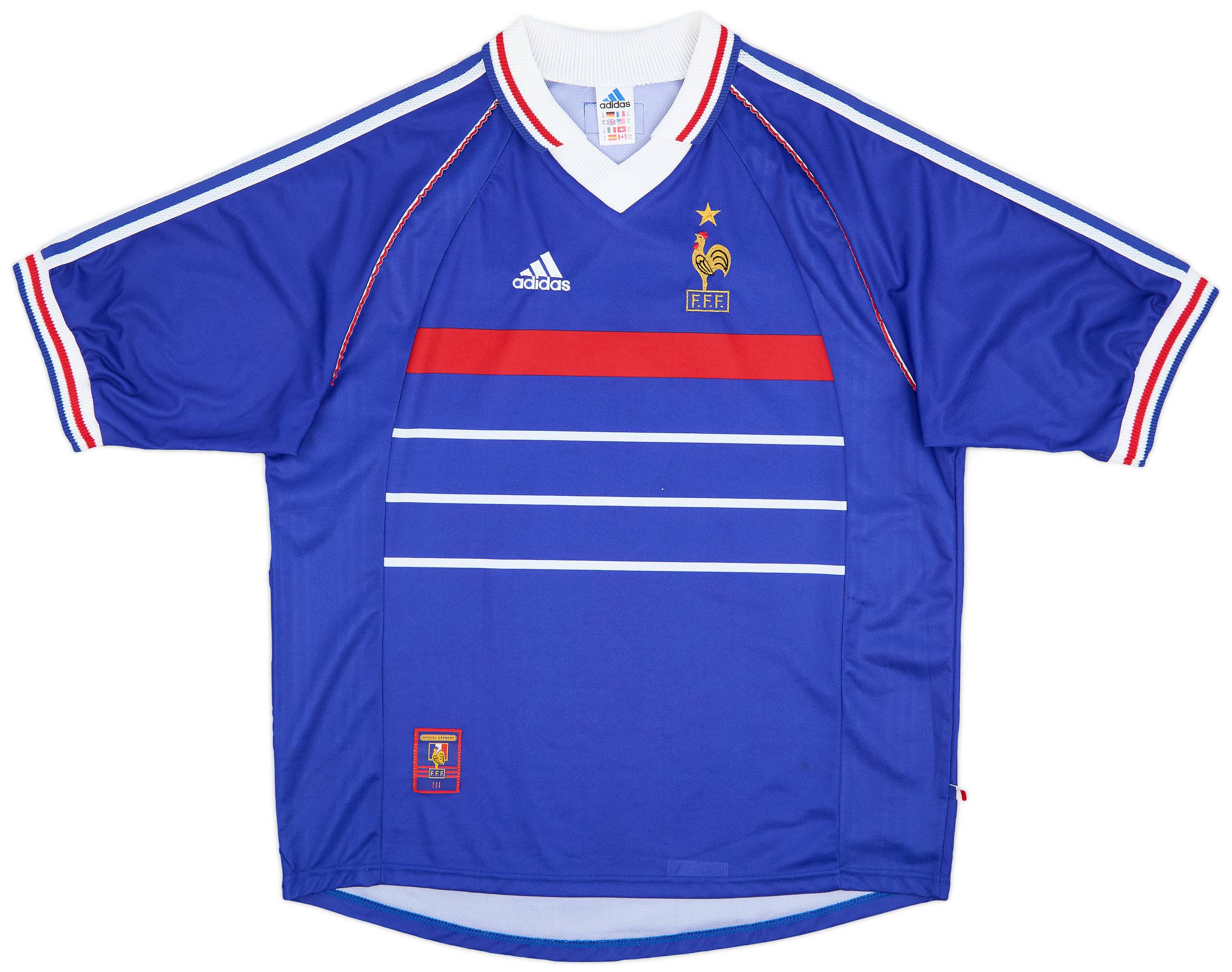 1998-00 France Home Shirt - 9/10 - (XL)