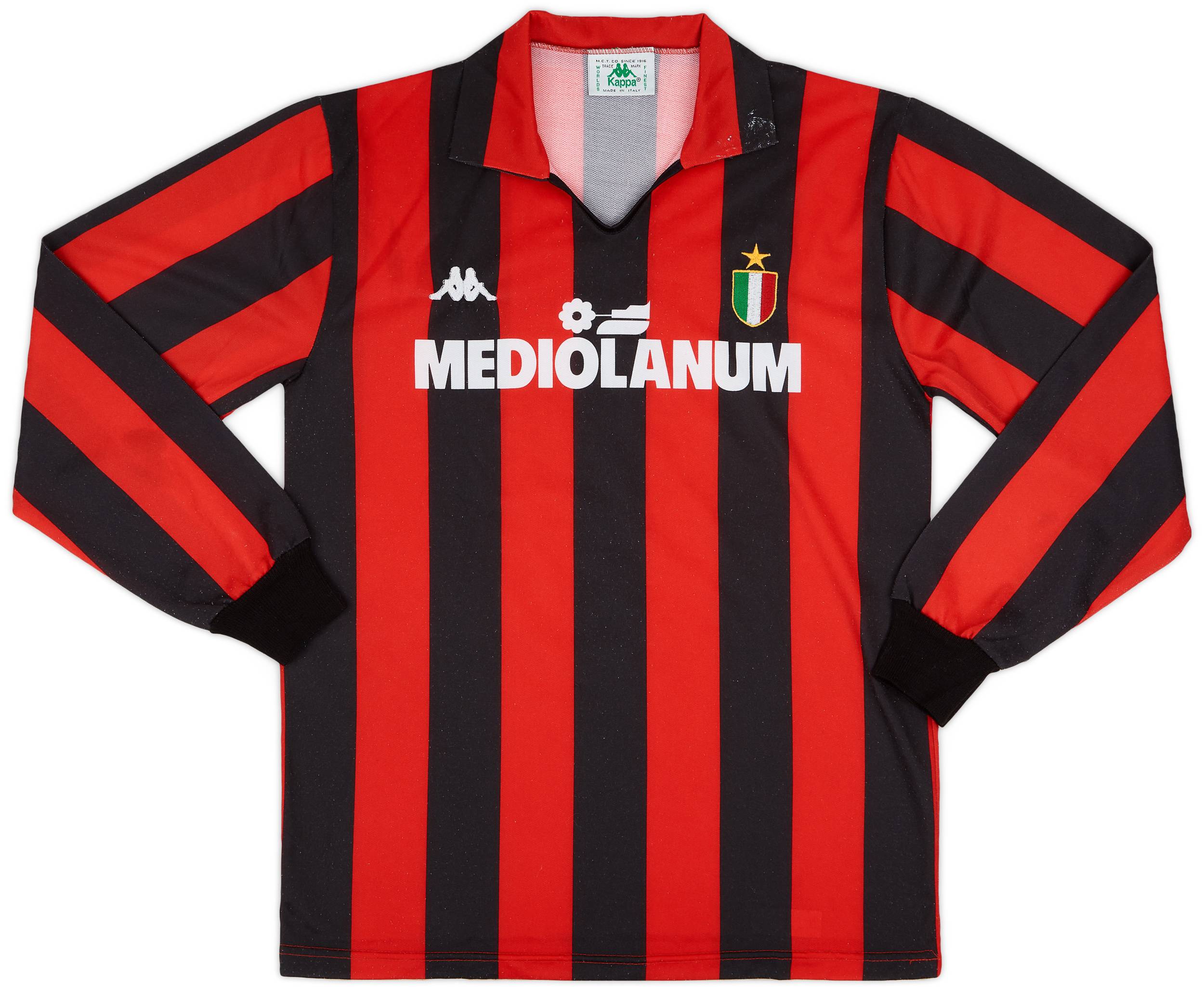 1989-90 AC Milan Home L/S Shirt #10 - 7/10 - (L)