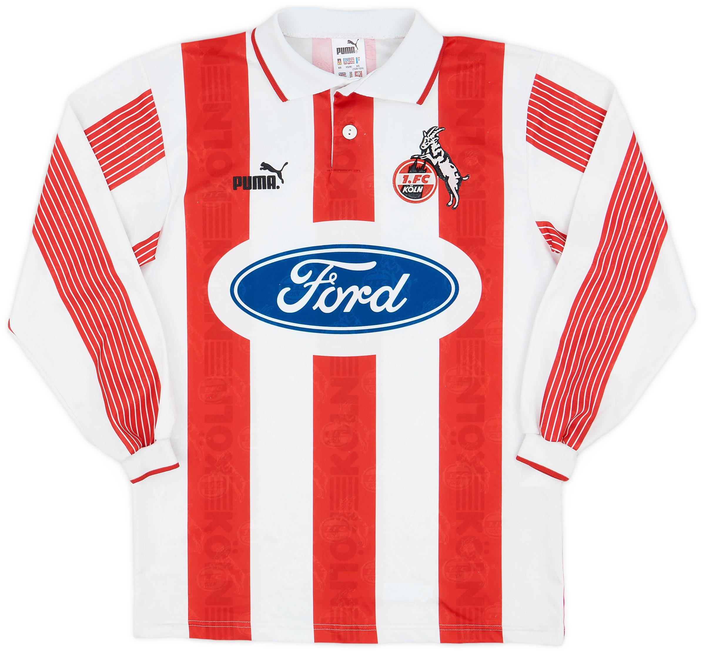 1995-96 FC Koln Home L/S Shirt - 8/10 - (XS)