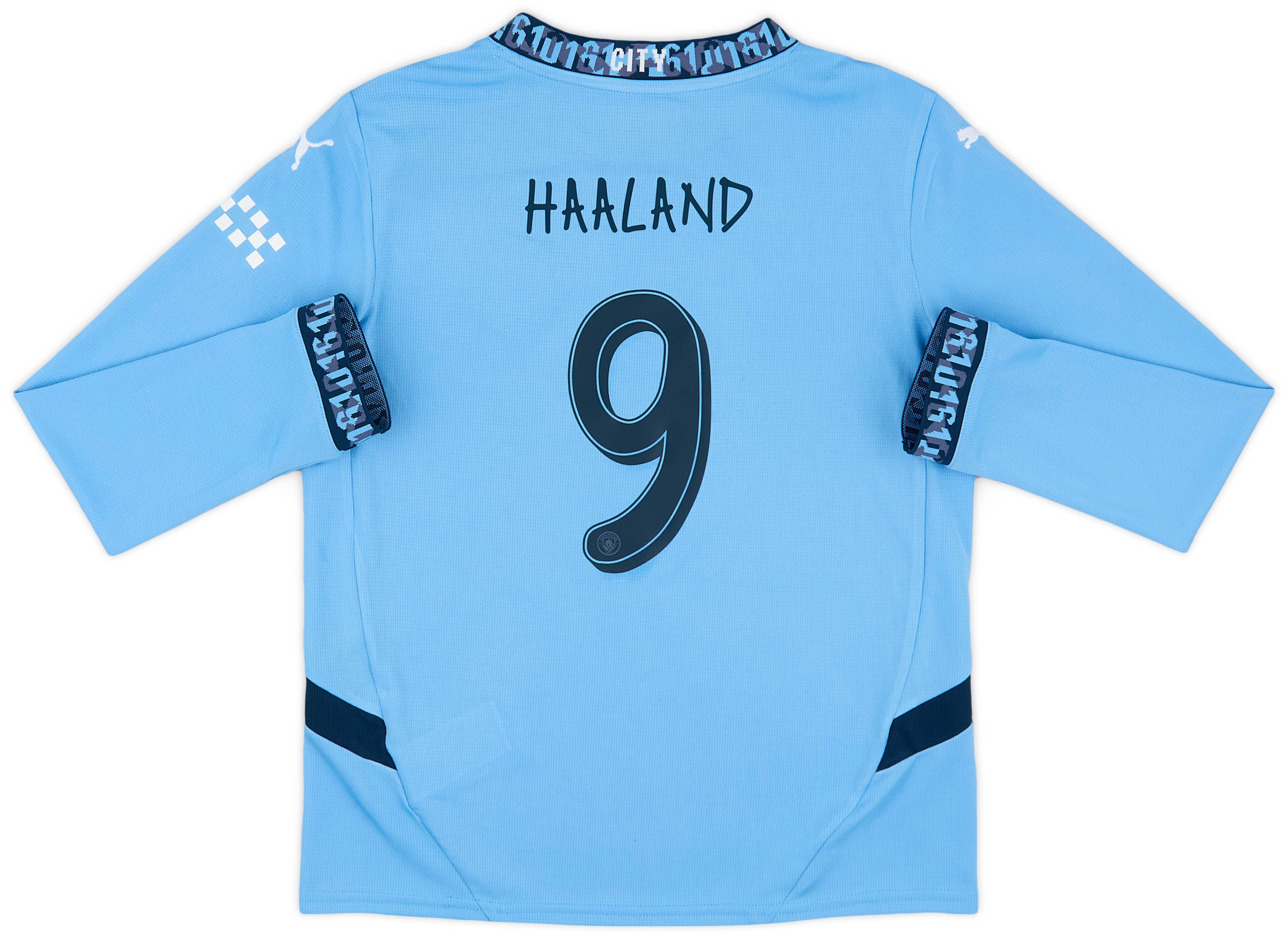 2024-25 Manchester City Home L/S Shirt Haaland #9 (KIDS)