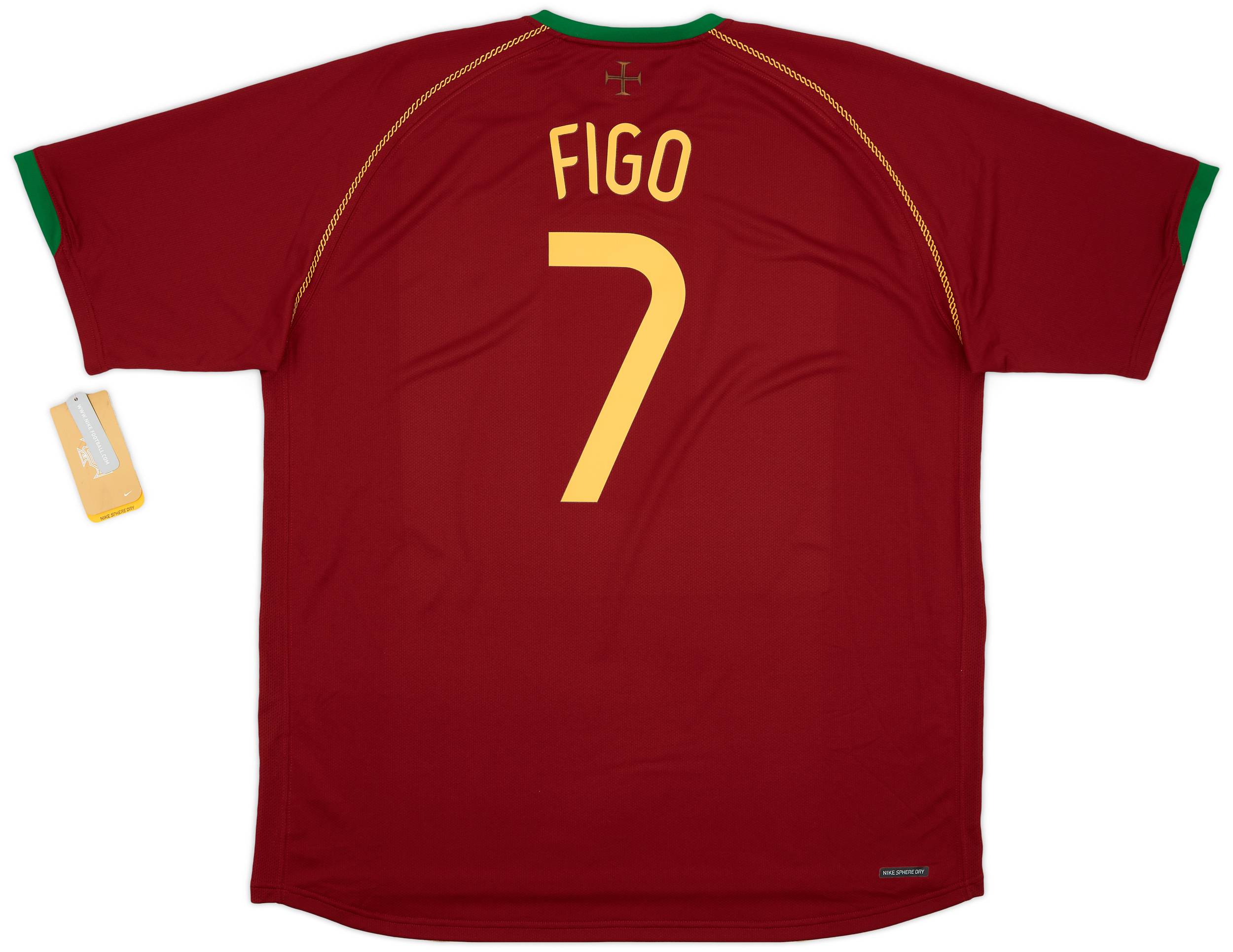 2006-08 Portugal Home Shirt Figo #7 (XXL)