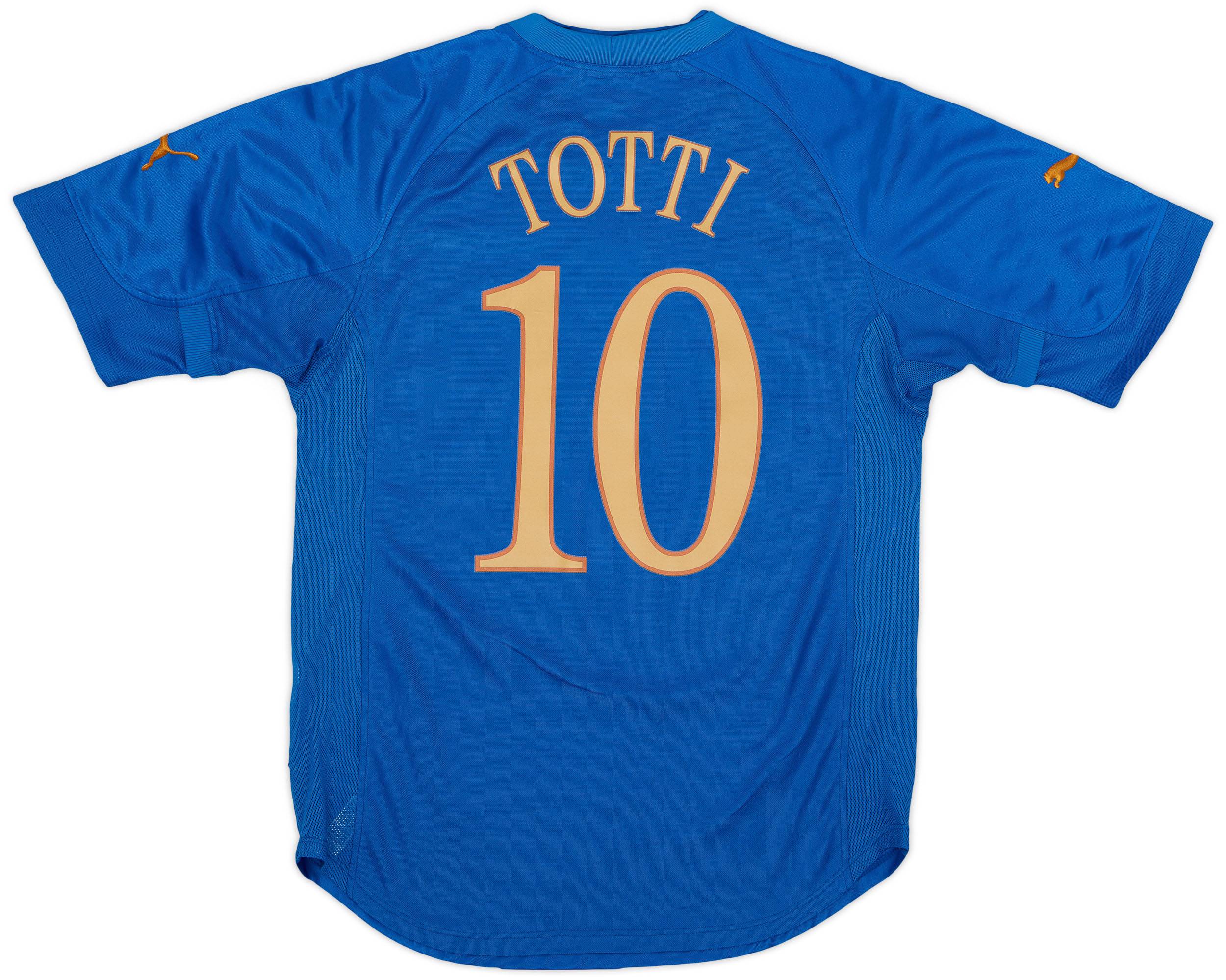 【現金特価】 2004-06 (L) - 7/10 - #10 Totti Shirt Home Italy ウェア
