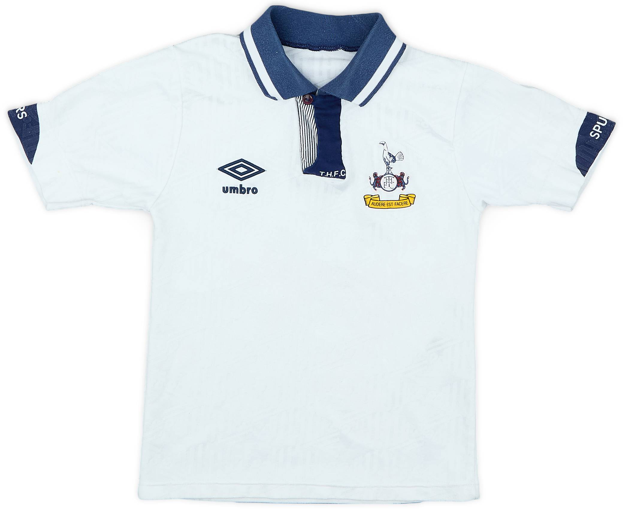 1991-93 Tottenham Home Shirt - 8/10 - (S.Boys)