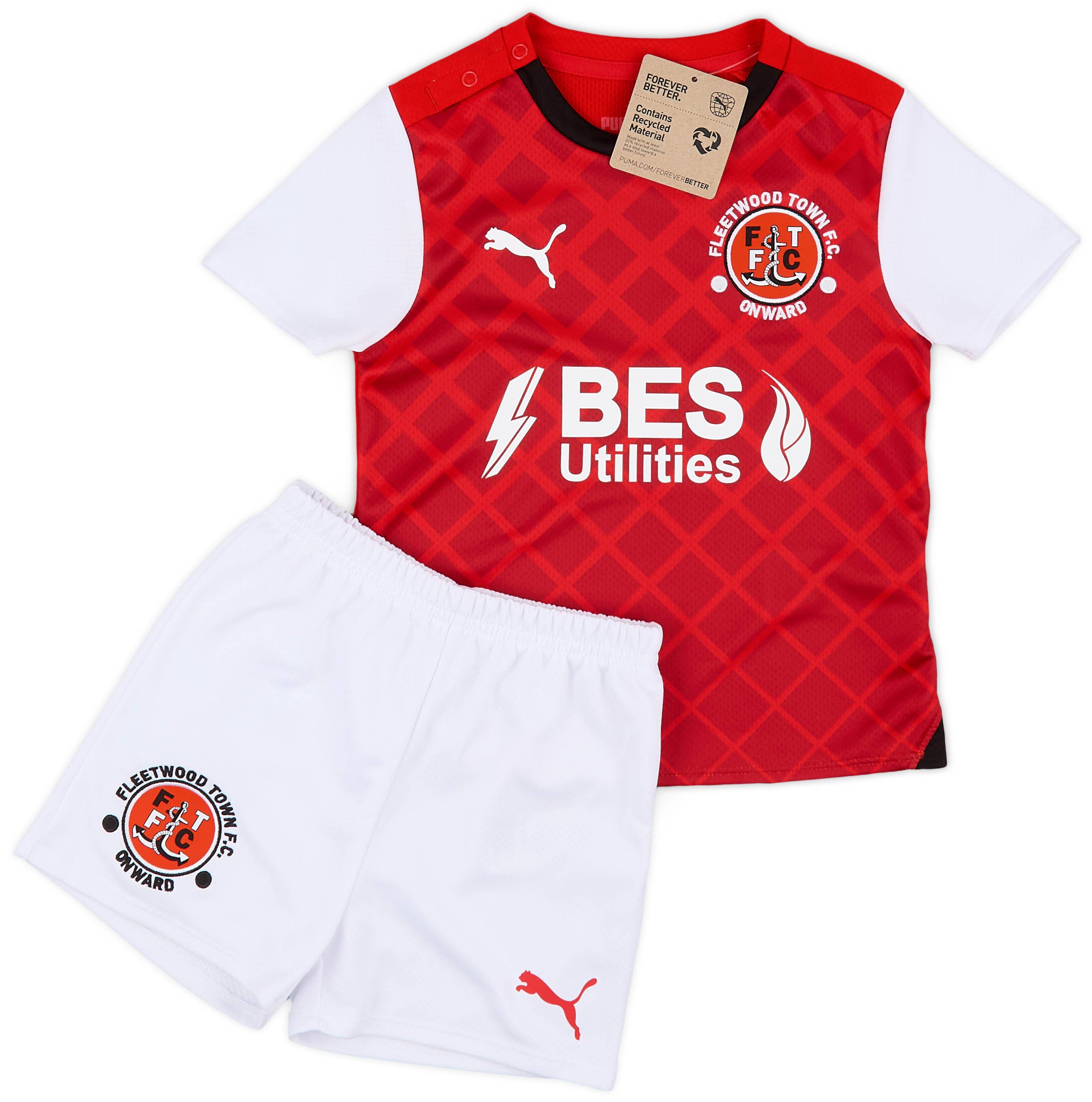 2023-24 Fleetwood Town Home Shirt & Shorts Kit (Little Kids)
