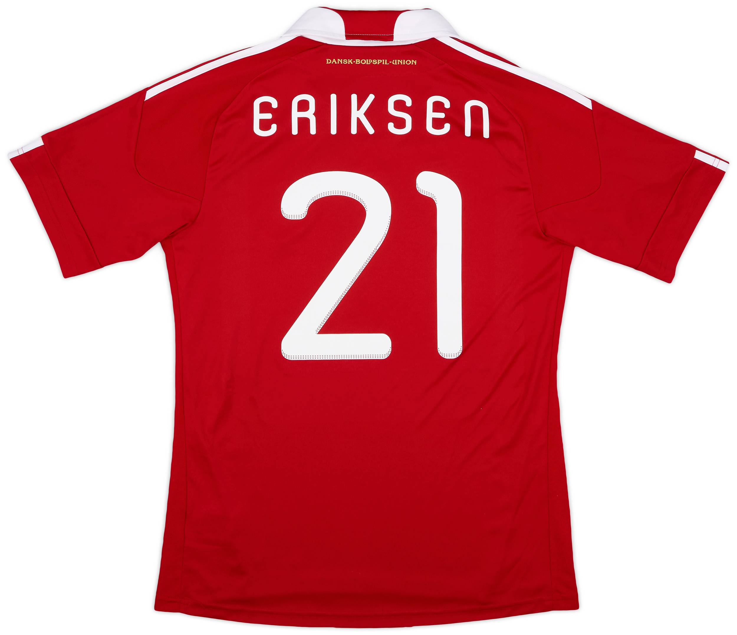 2010-11 Denmark Home Shirt Eriksen #21 - 7/10 - (M)