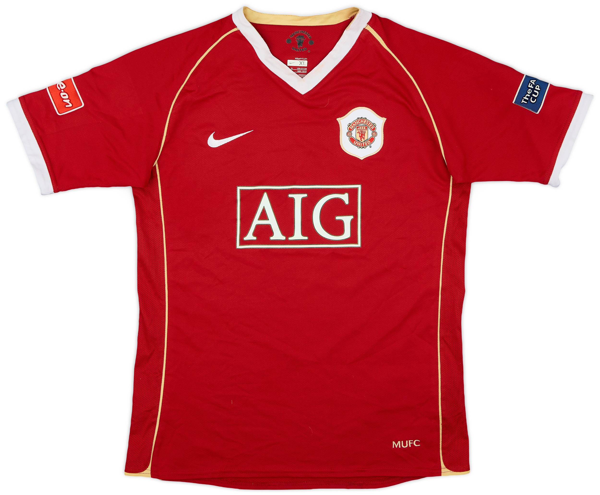 2006-07 Manchester United Home Shirt - 9/10 - (XL.Boys)