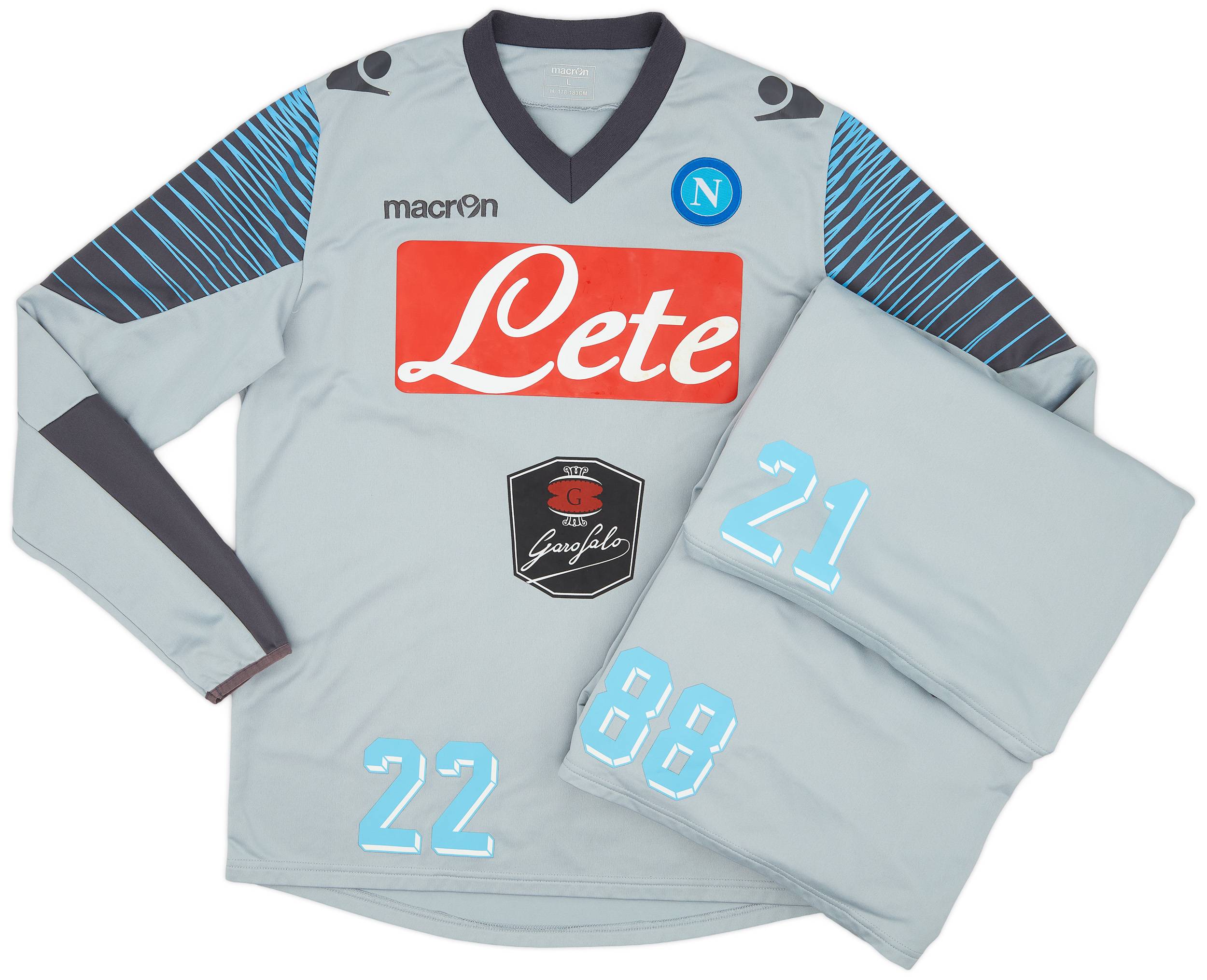 2014-15 Napoli Macron Training L/S Shirt # - 6/10