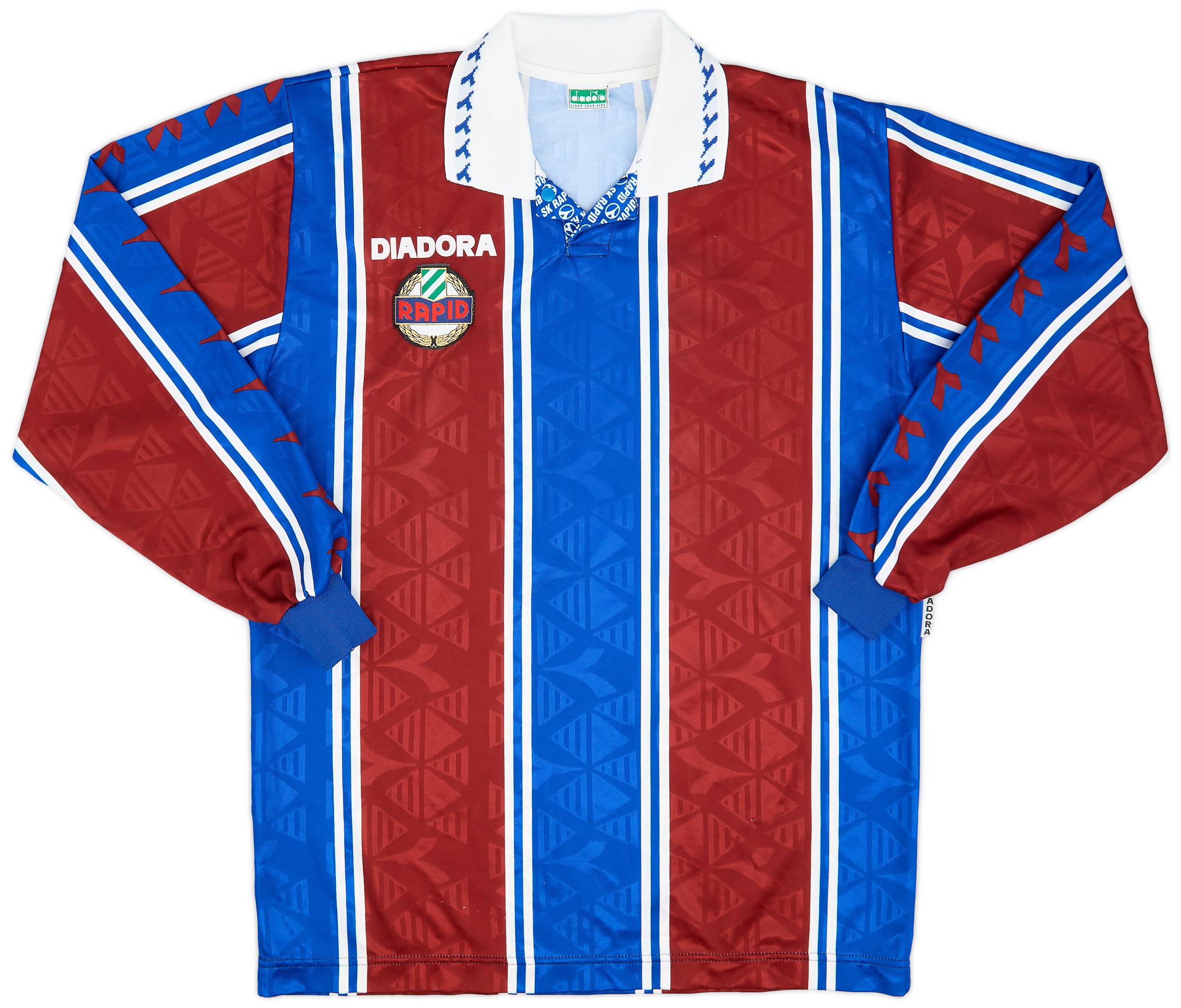 1995-96 Rapid Vienna Away L/S Shirt #15 - 6/10 - (XL)